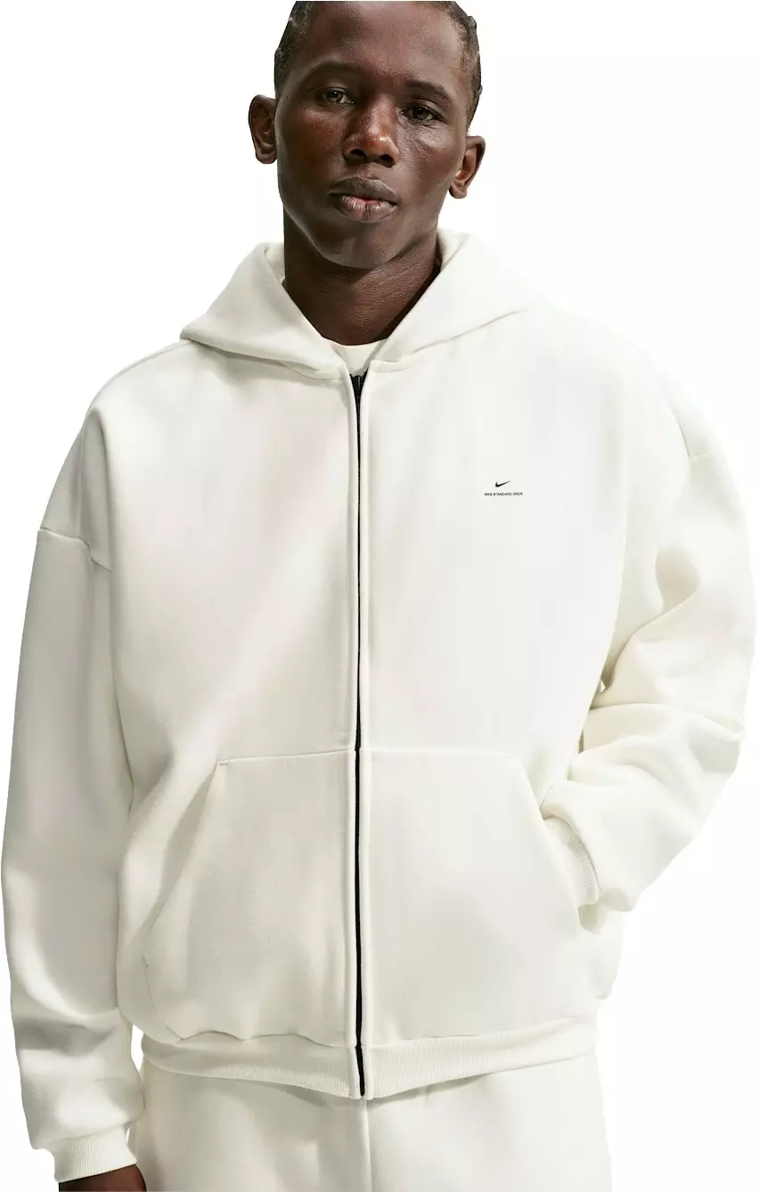 Nike Men's Standard Issue Therma-FIT Full-Zip Basketball Jacket - White - WHITE