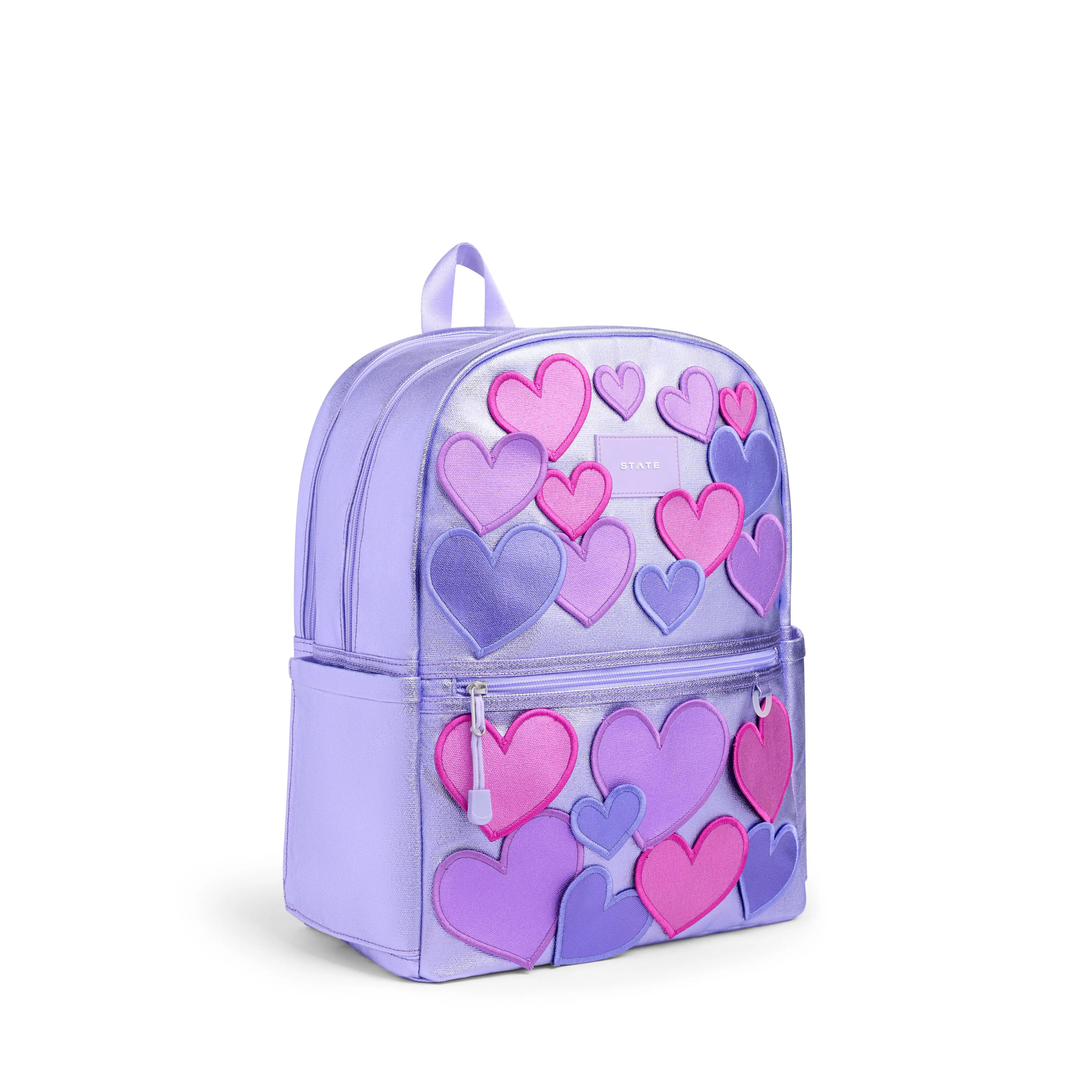 STATE Bags Kane Double Pocket Backpack - 3D Hearts - 3D HEARTS