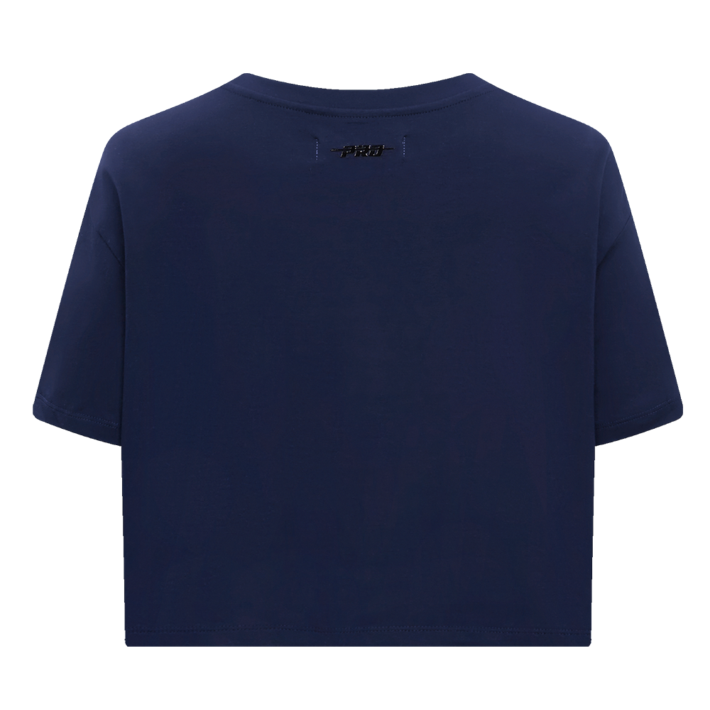 Pro Standard Women's MLB Atlanta Braves Mashup Boxy Tee - Navy - NAVY Thumbnail View 2