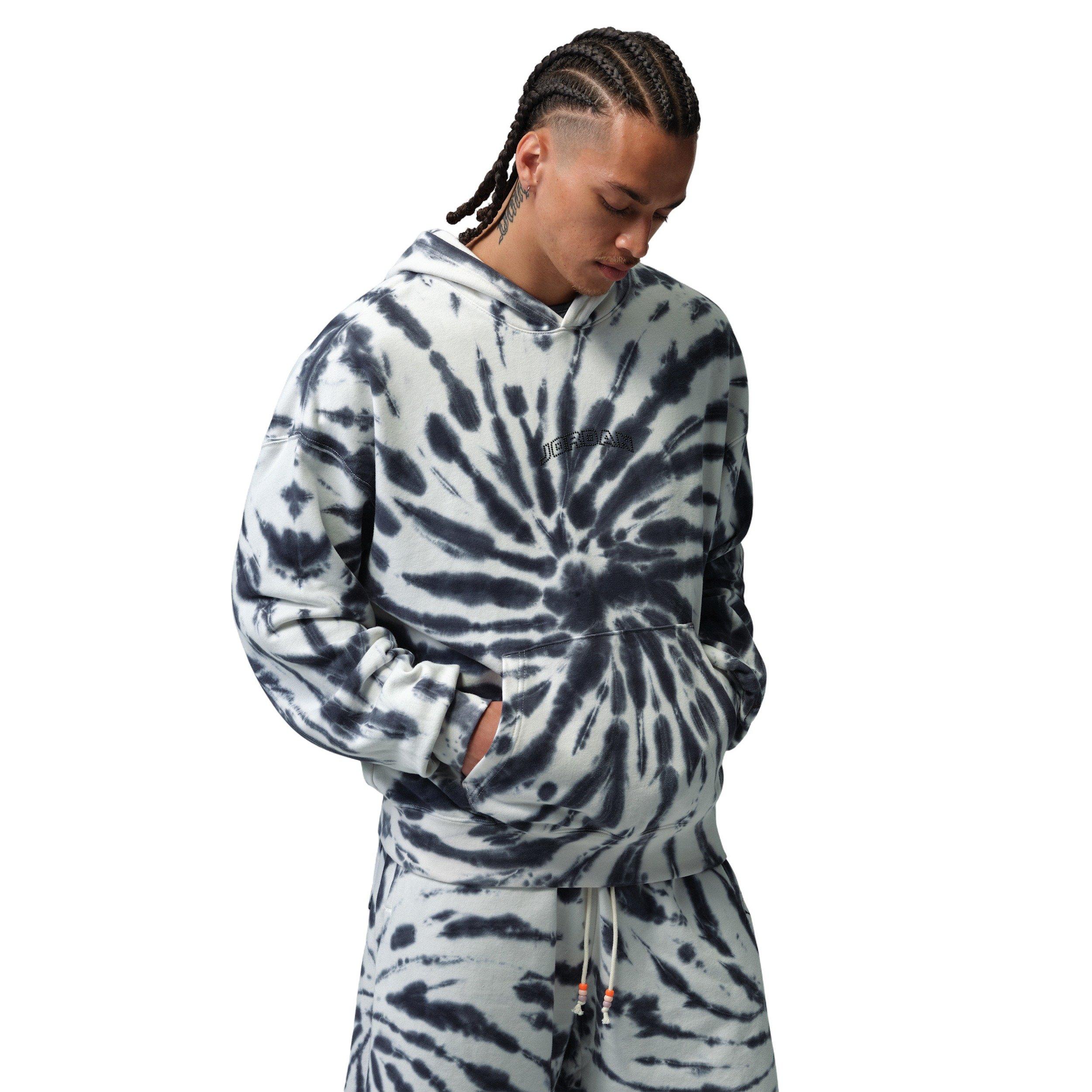 Jordan Men's Brooklyn Fleece Tie-Dye Sweatshirt Festival Hoodie - WHITE Thumbnail View 1