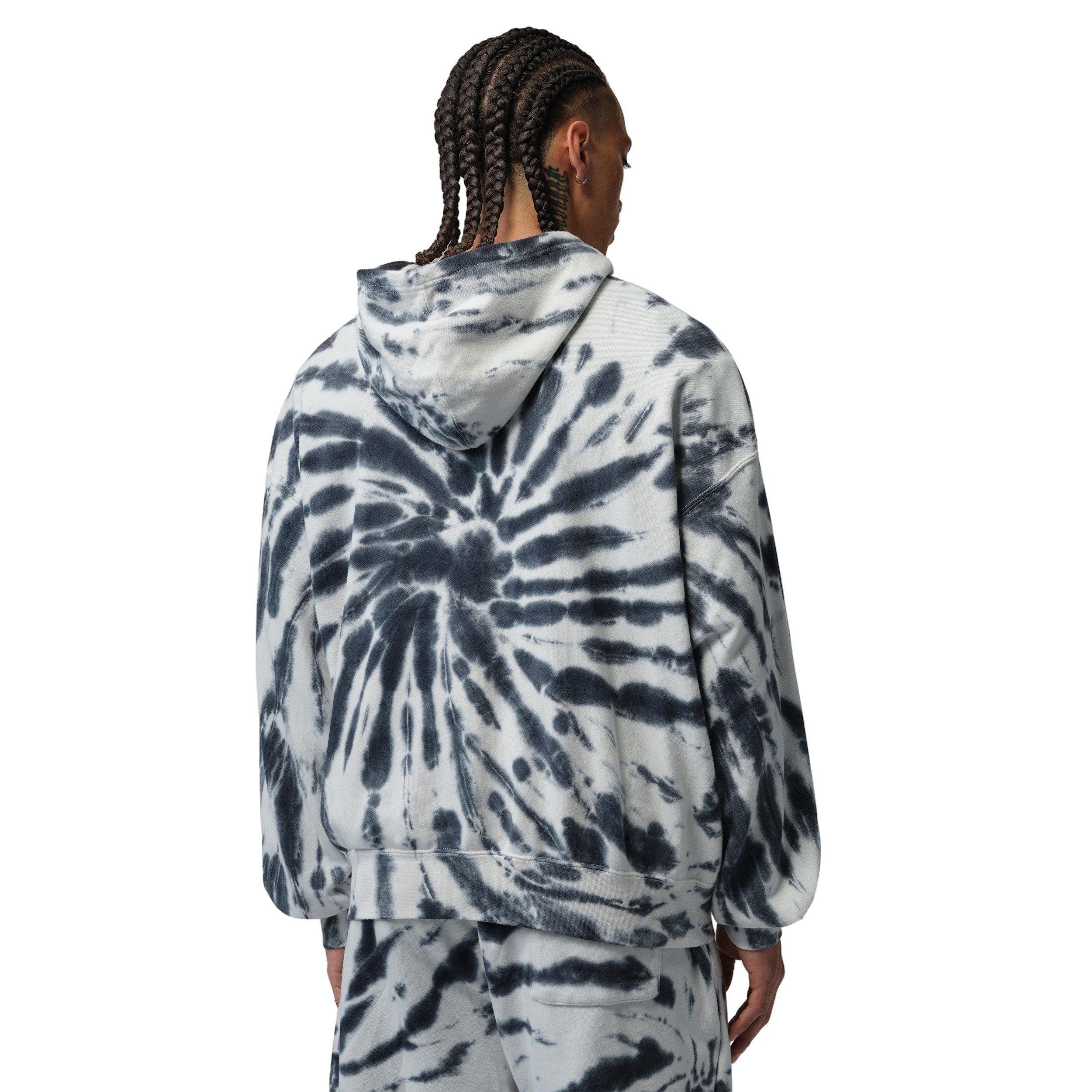 Jordan Men's Brooklyn Fleece Tie-Dye Sweatshirt Festival Hoodie - WHITE Thumbnail View 2
