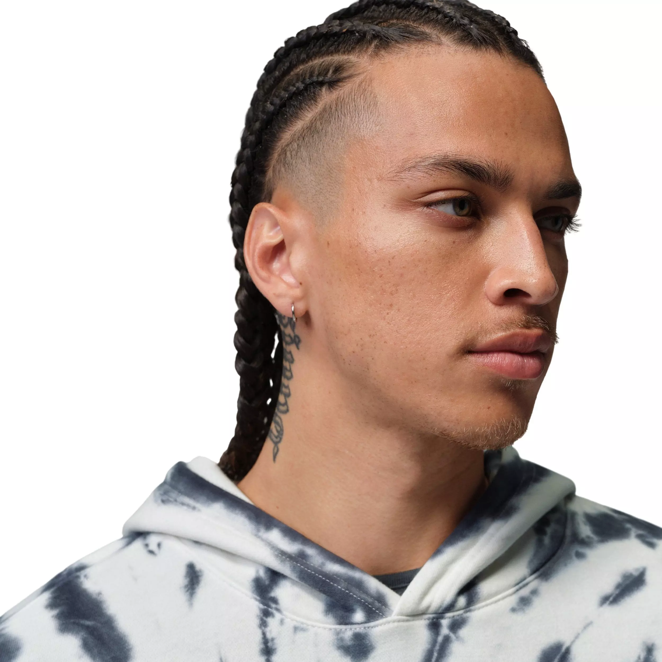 Jordan Men's Brooklyn Fleece Tie-Dye Sweatshirt Festival Hoodie - WHITE