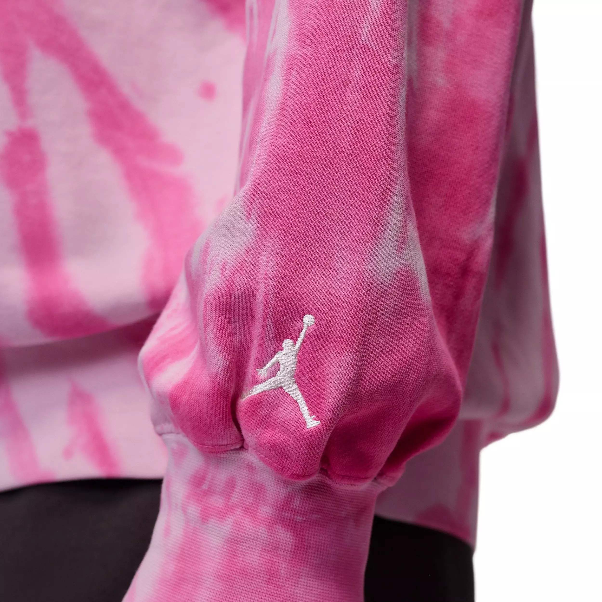 Jordan Men's Brooklyn Fleece Tie-Dye Sweatshirt Festival Hoodie - PINK