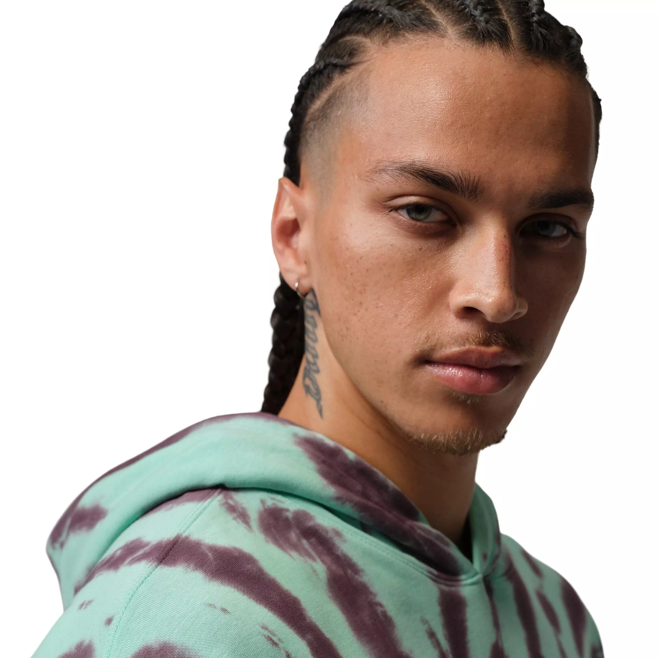 Jordan Men's Brooklyn Fleece Tie-Dye Sweatshirt Festival Hoodie - GREEN