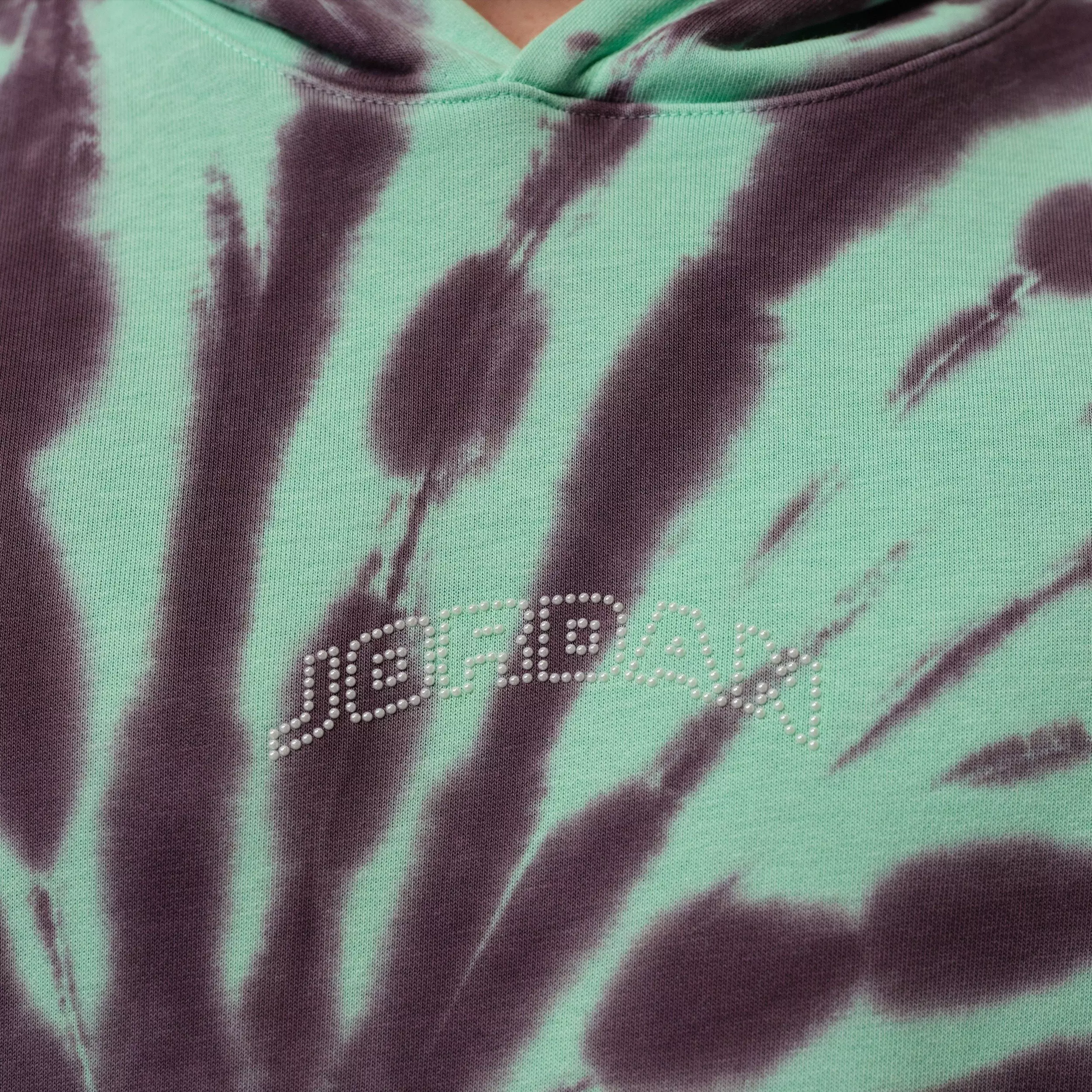 Jordan Men's Brooklyn Fleece Tie-Dye Sweatshirt Festival Hoodie - GREEN