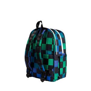 STATE Bags Kane Double Pocket Backpack - Blue Checkerboard - BLUE CHECKERBOARD