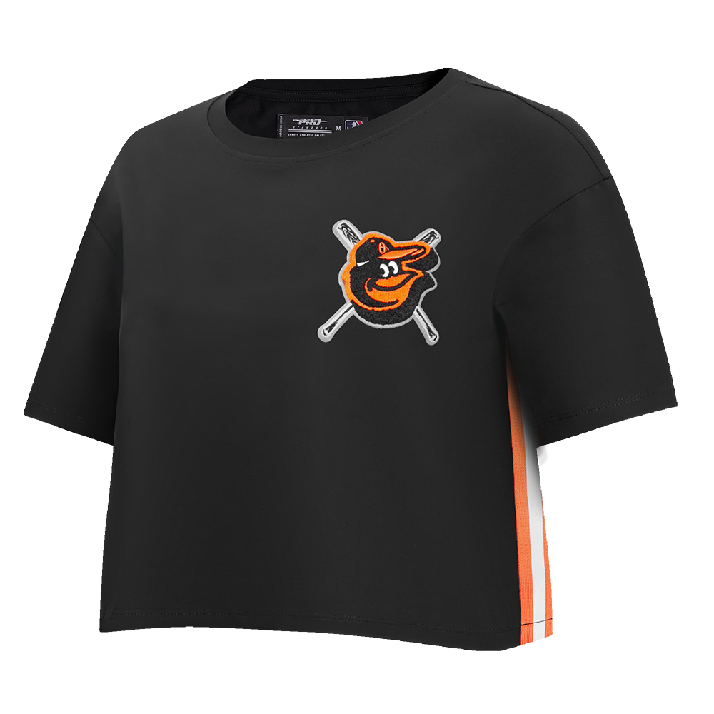 Pro Standard Women's MLB Baltimore Orioles Mashup Boxy Tee -Black - BLACK Thumbnail View 3