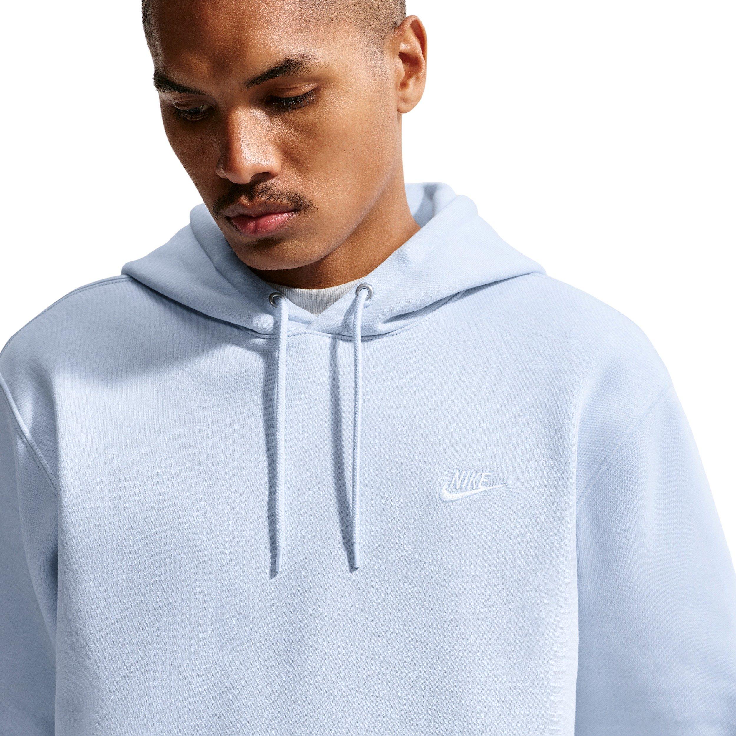 Nike Men's Club Fleece Pullover BB Hoodie - BLUE Thumbnail View 1