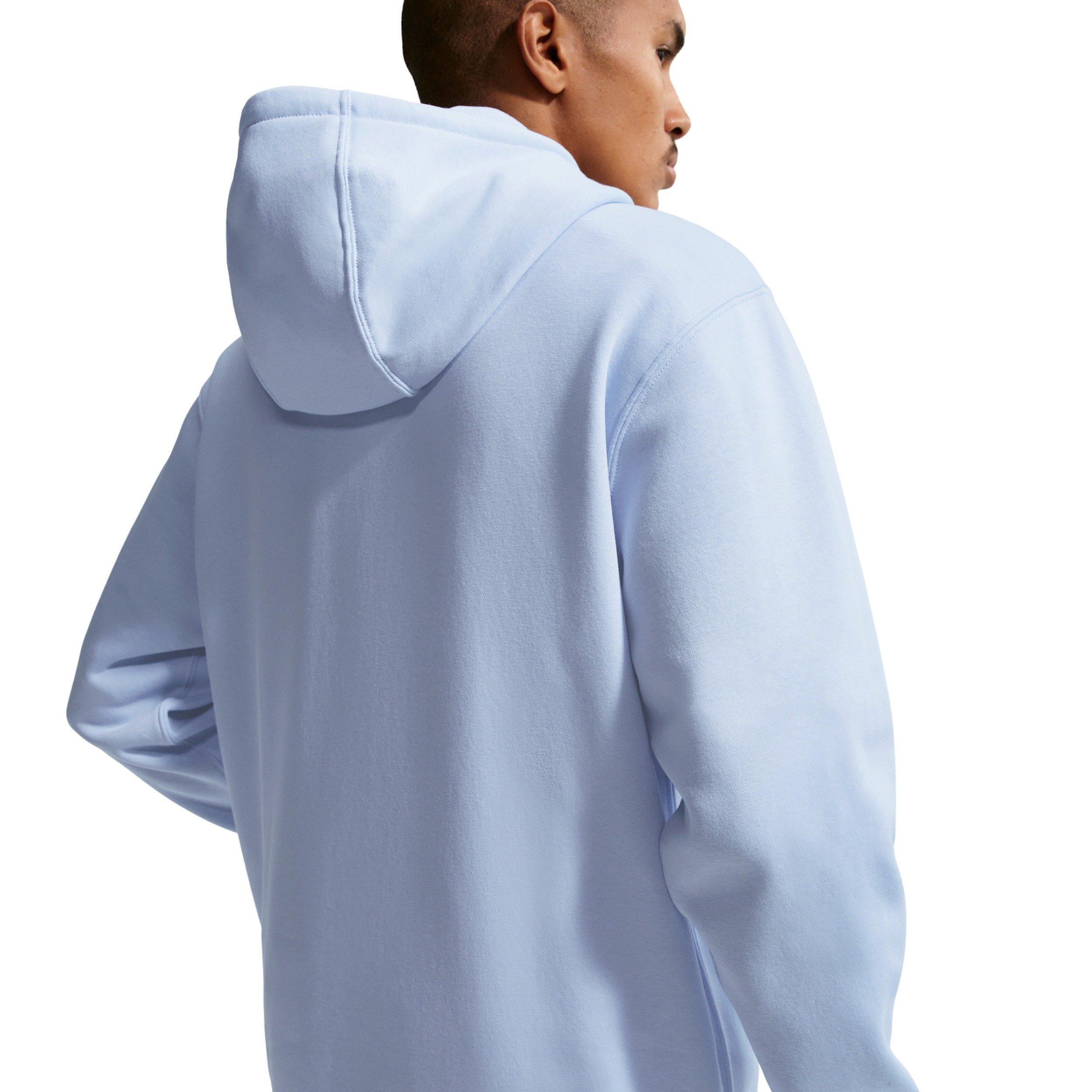 Nike Men's Club Fleece Pullover BB Hoodie - BLUE Thumbnail View 2