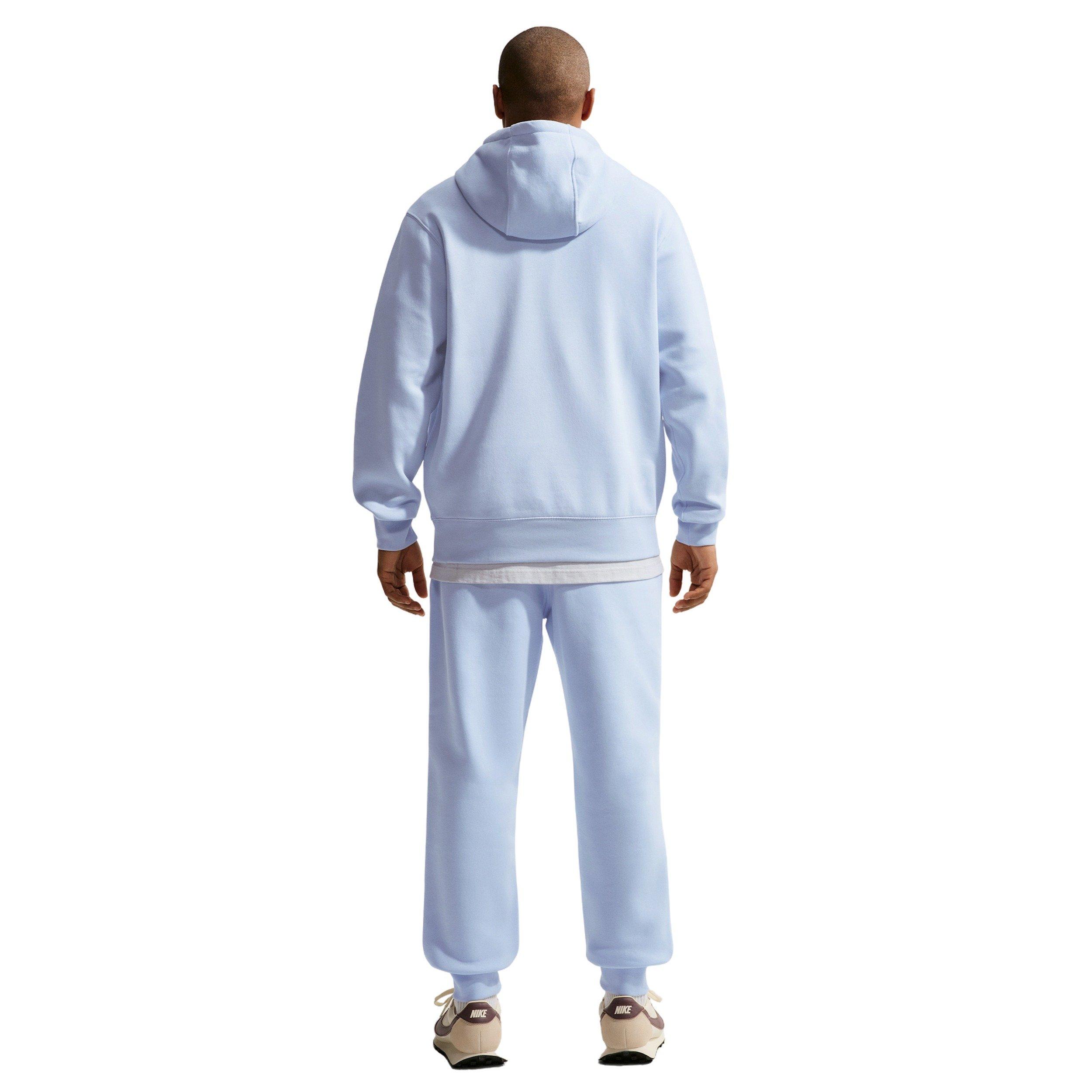 Nike Men's Club Fleece Pullover BB Hoodie - BLUE Thumbnail View 5