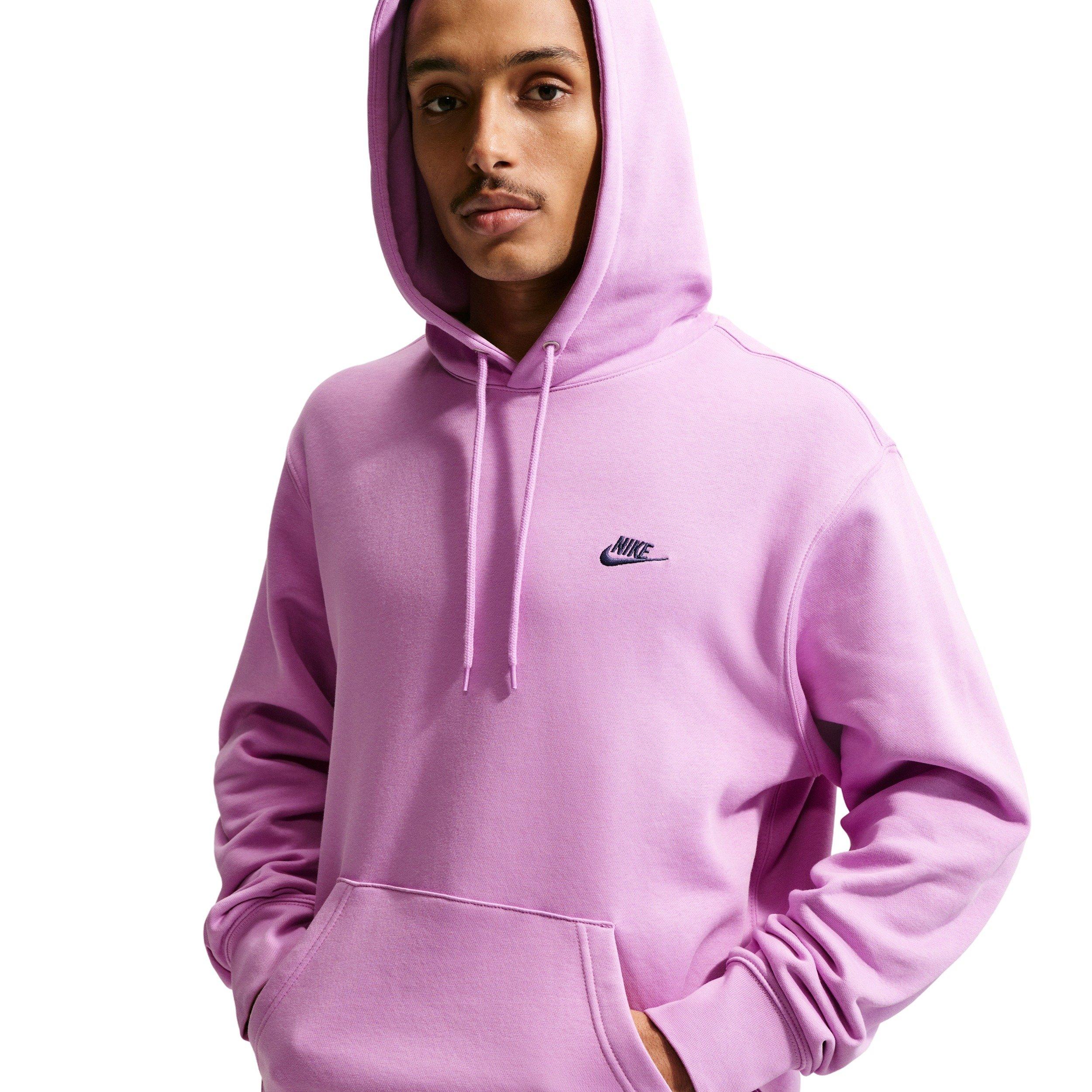 Nike Men's Club Fleece Pullover BB Hoodie - PURPLE Thumbnail View 3