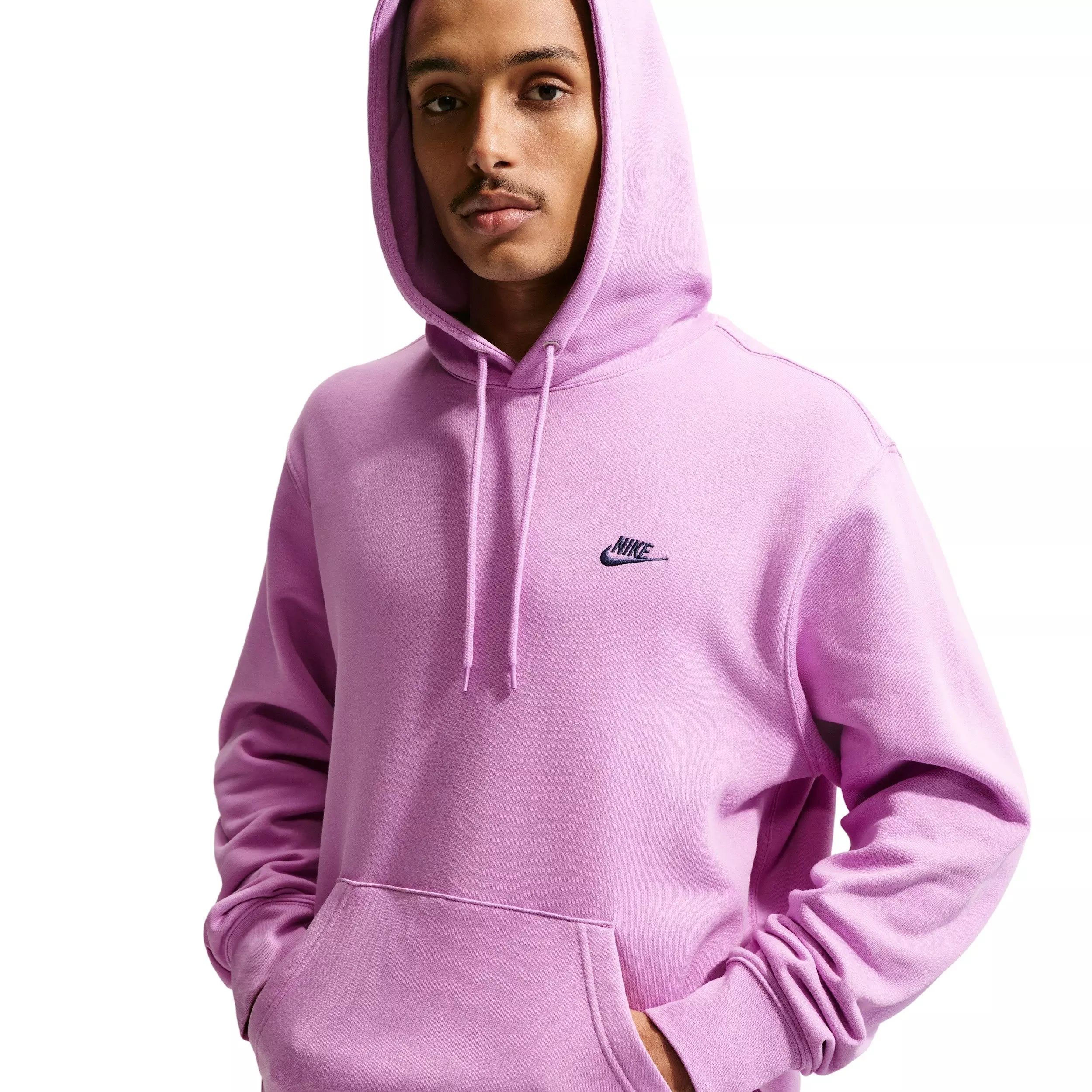 Nike Men's Club Fleece Pullover BB Hoodie - PURPLE