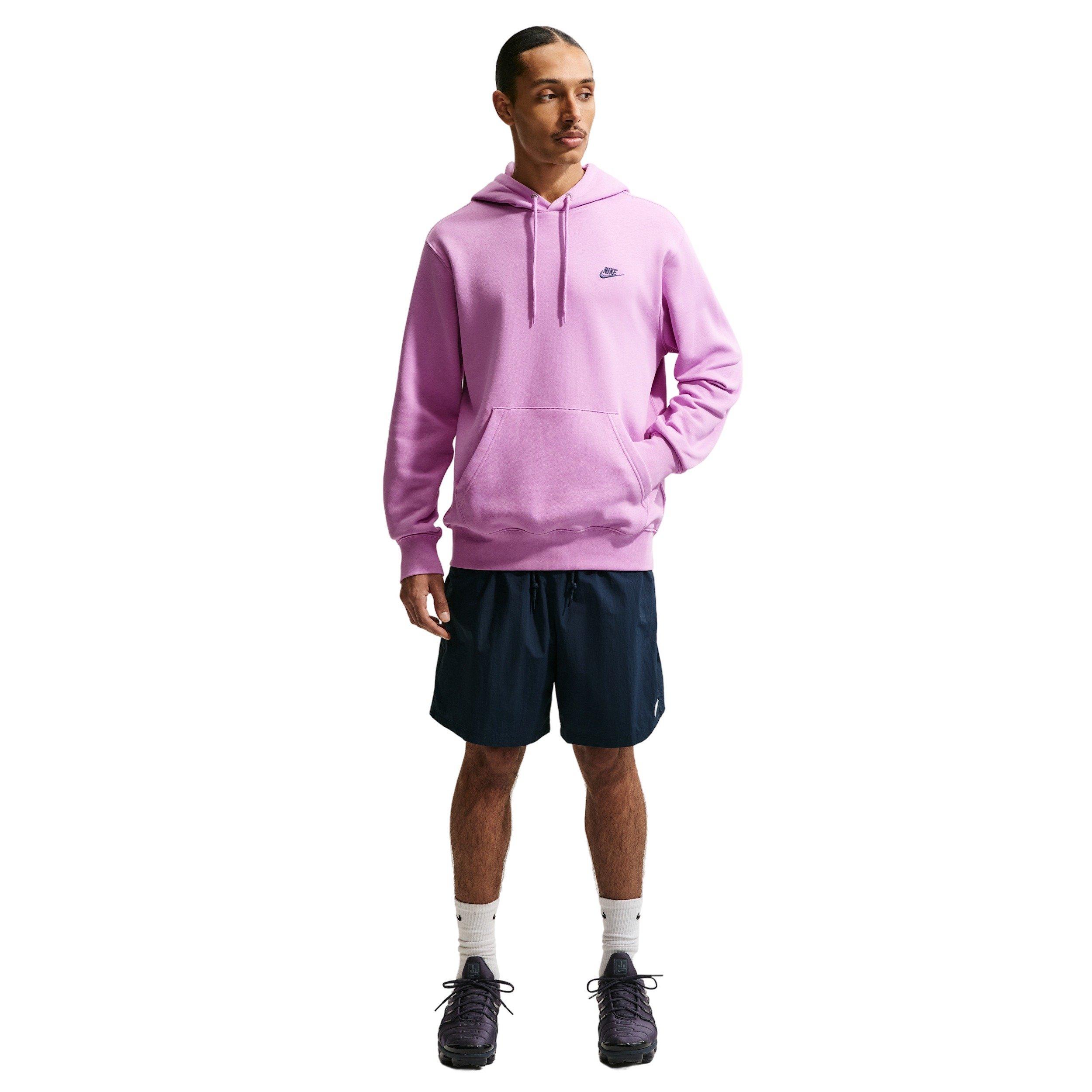 Nike Men's Club Fleece Pullover BB Hoodie - PURPLE Thumbnail View 4