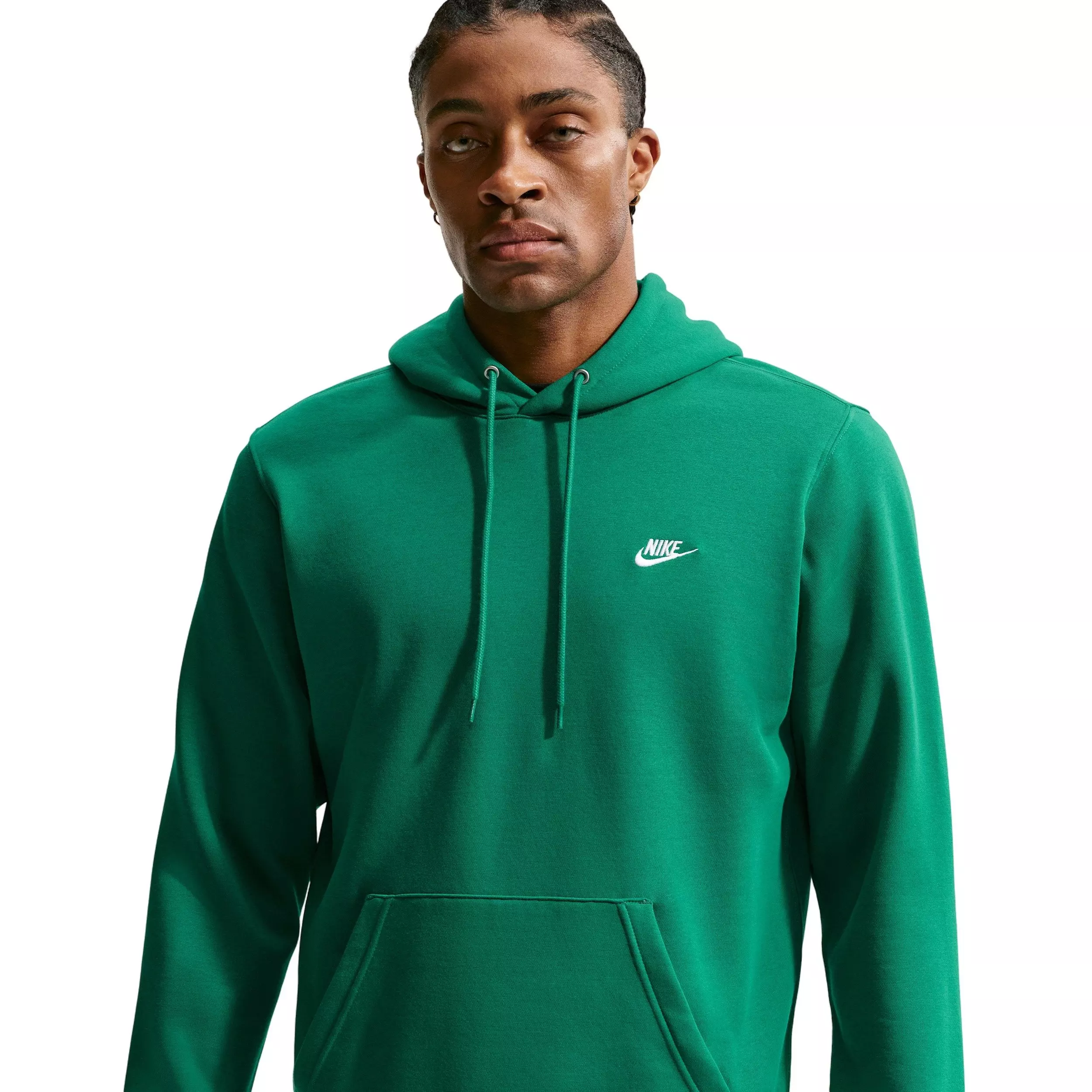 Nike Men's Club Fleece Pullover BB Hoodie - GREEN