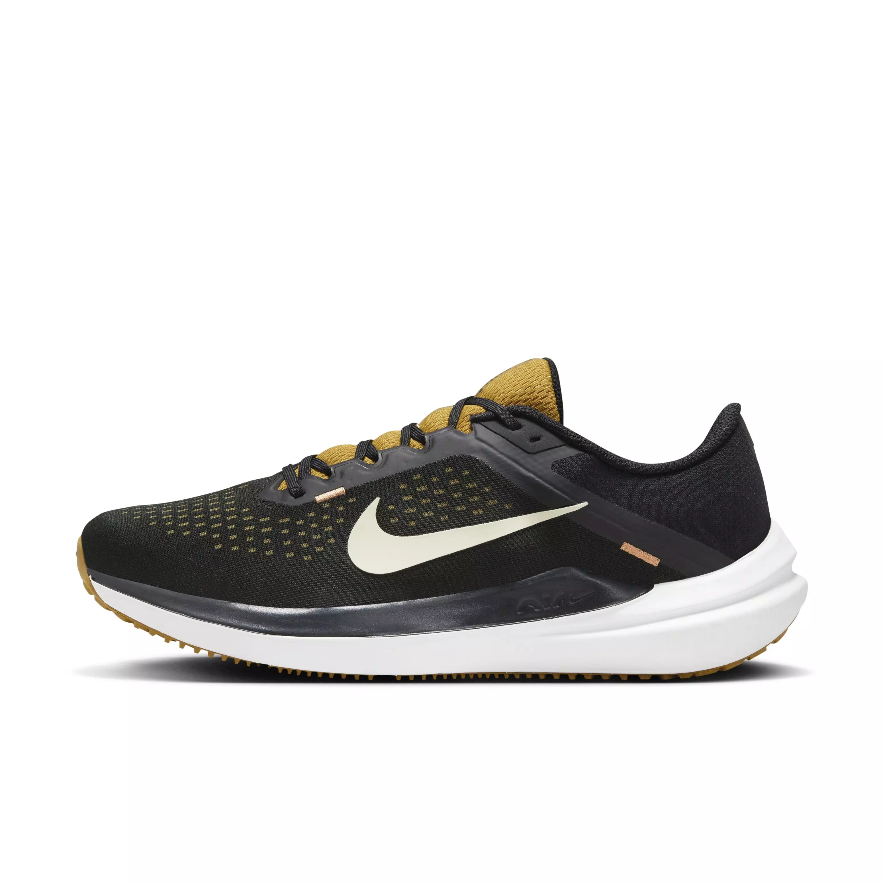 Nike Winflo 10 "Black/Bronzine/Amber Brown/Olive Aura" Men's Running Shoe - BLACK/BRONZINE/BROWN/OLIVE