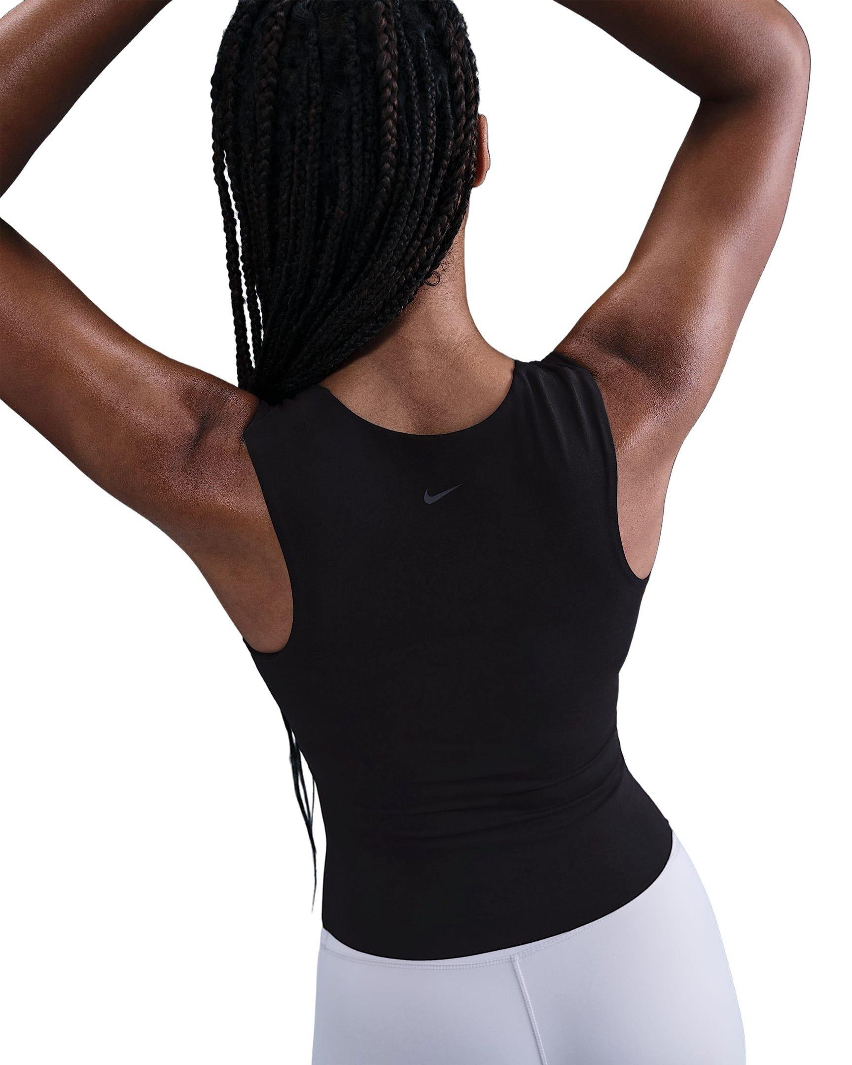 Nike Women's Zenvy Dri-FIT Tank Top - Black - BLACK Thumbnail View 2