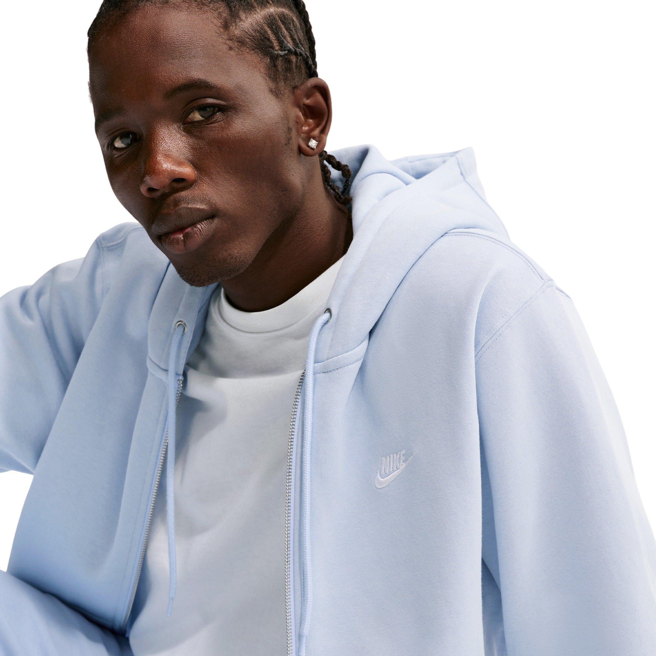 Nike Men's Club Full-Zip Fleece Jacket - BLUE Thumbnail View 3