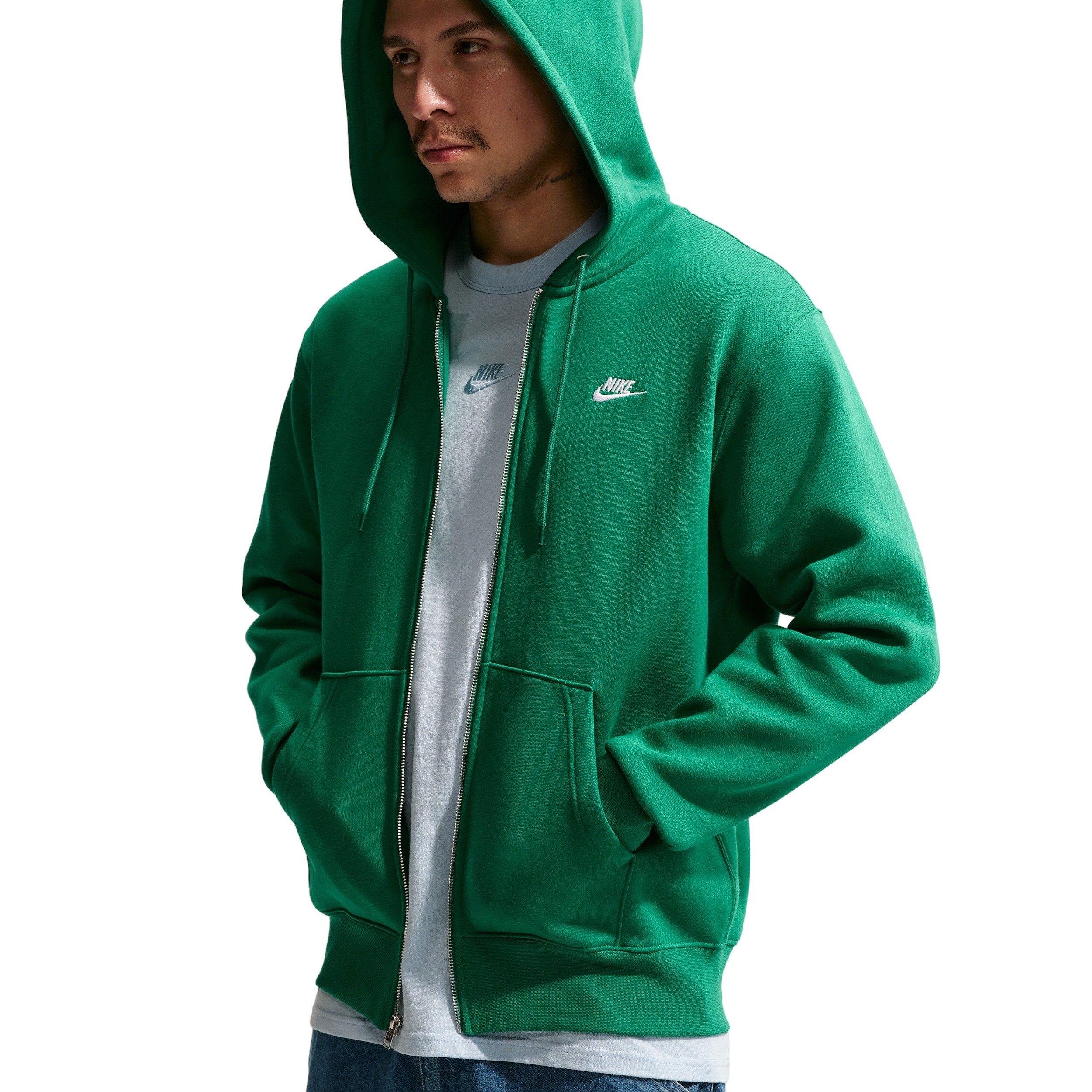 Nike Men's Club Full-Zip Fleece Jacket - GREEN Thumbnail View 3