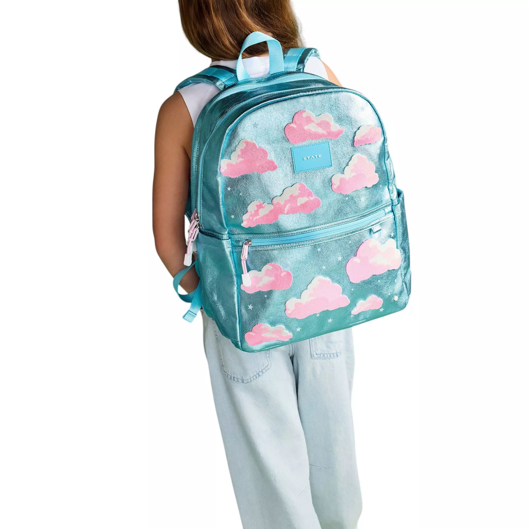STATE Bags Kane Double Pocket Backpack - Clouds - CLOUDS