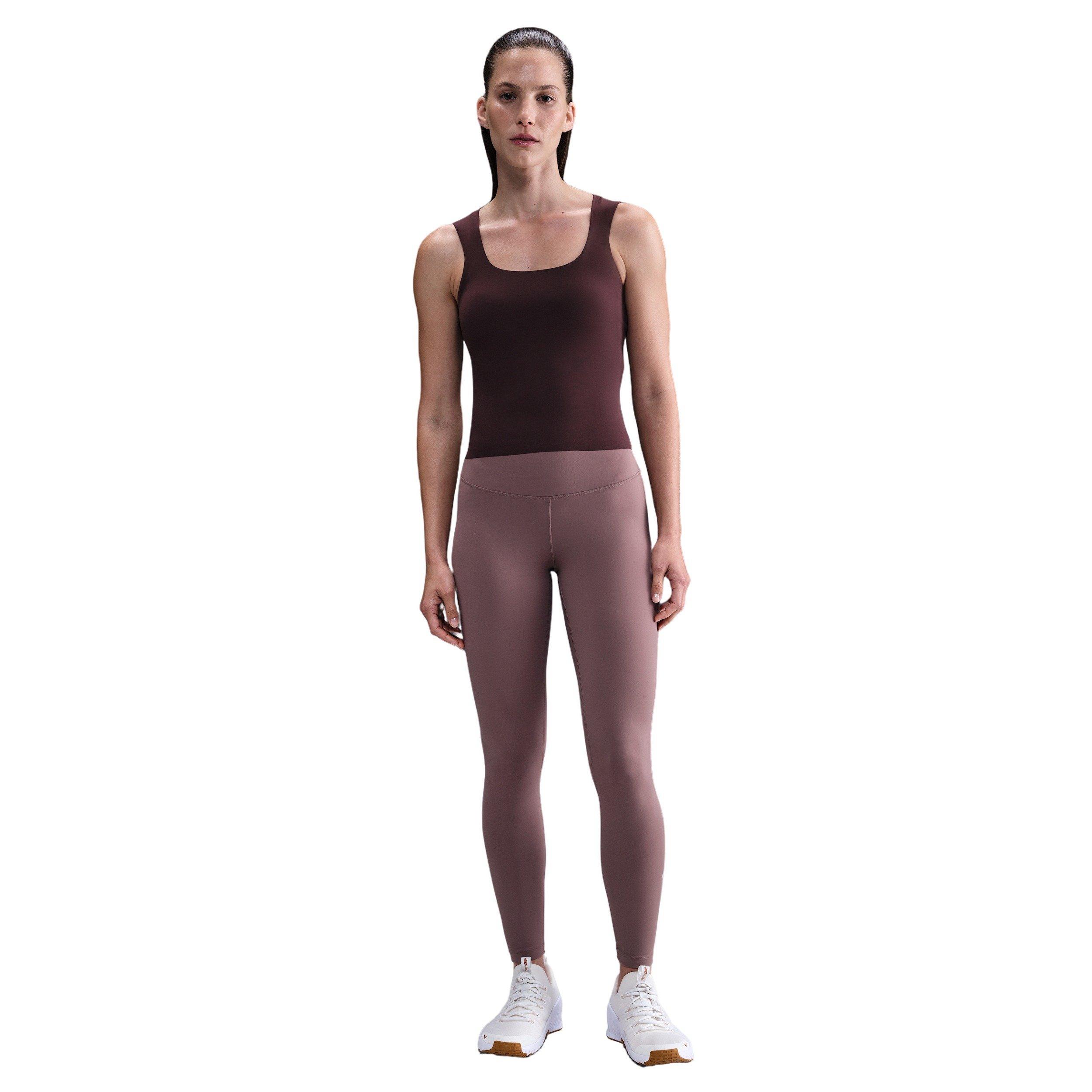 Nike Women's Zenvy Dri-FIT Tank Top - Burgundy - BURGUNDY Thumbnail View 4