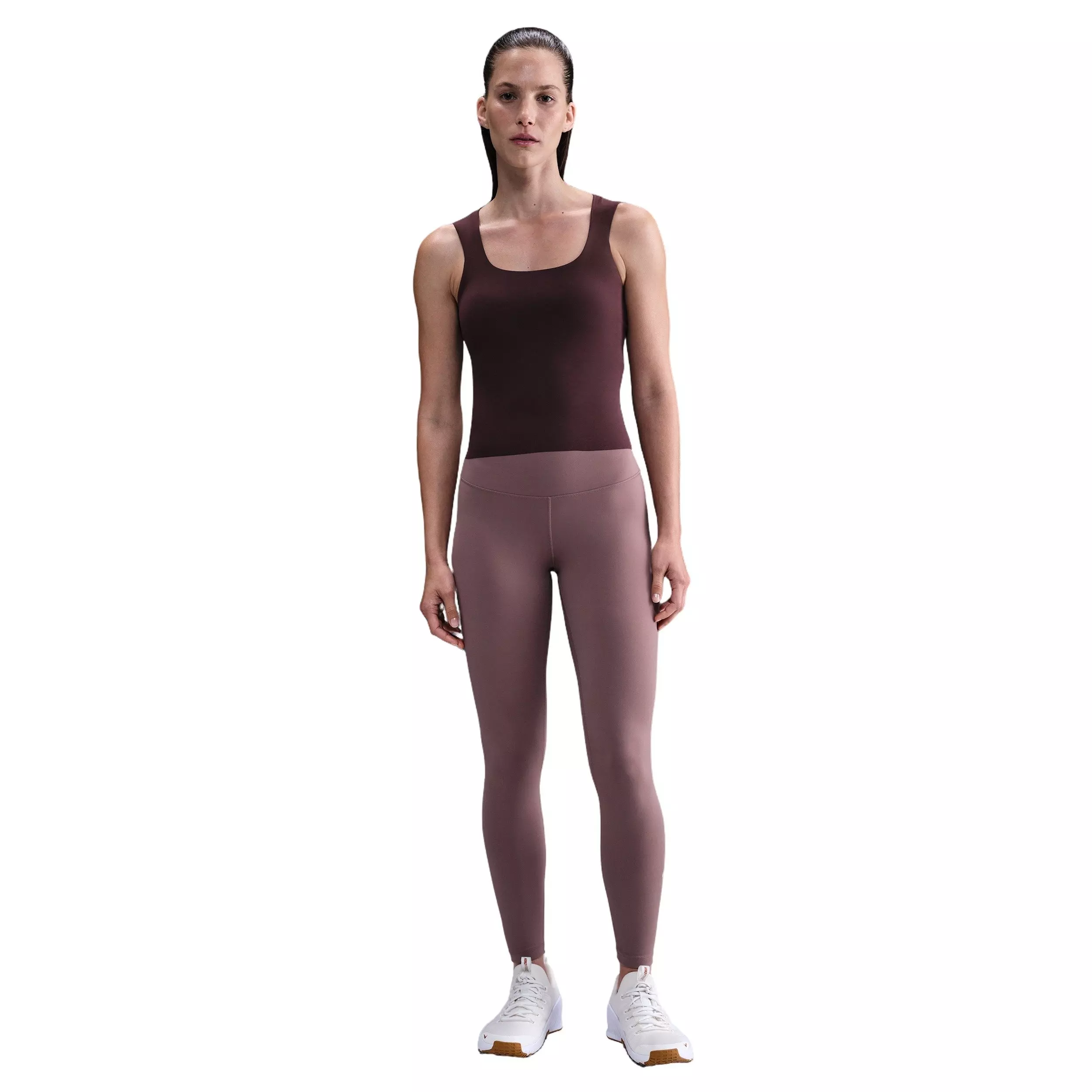 Nike Women's Zenvy Dri-FIT Tank Top - Burgundy - BURGUNDY