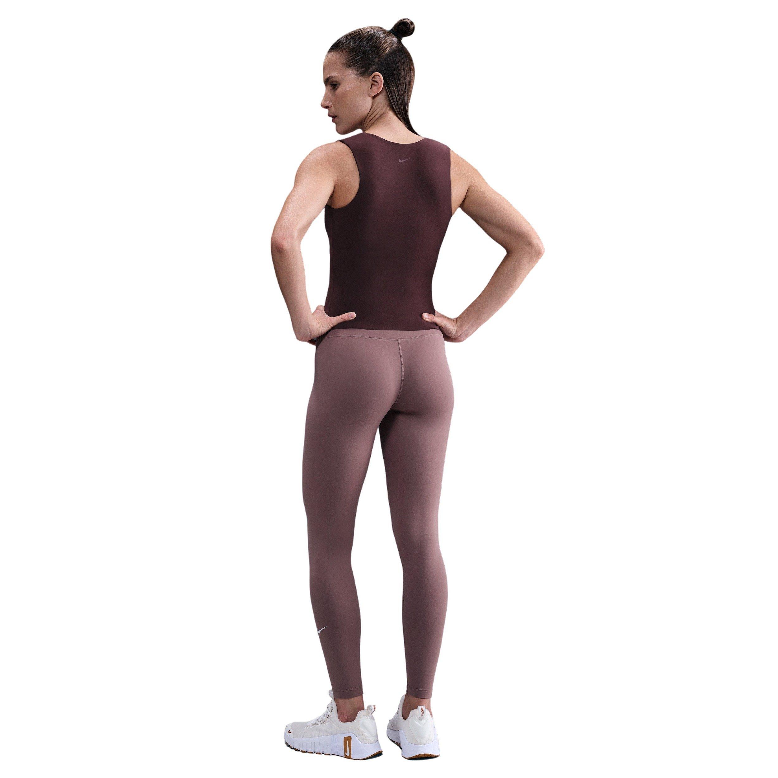 Nike Women's Zenvy Dri-FIT Tank Top -Burgundy - BURGUNDY Thumbnail View 5