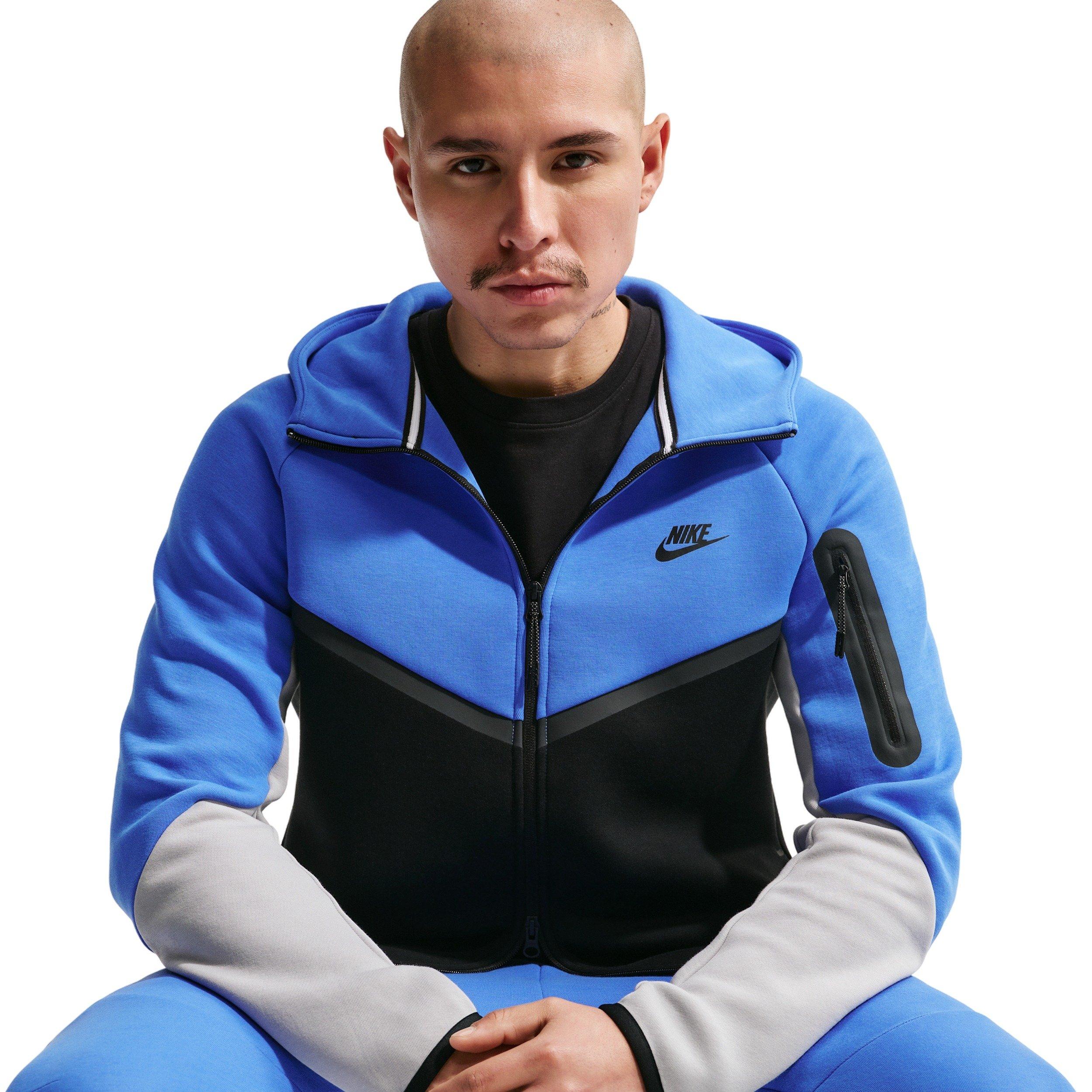 Nike Men's Tech Fleece Windrunner Full-Zip Jacket - BLUE Thumbnail View 3