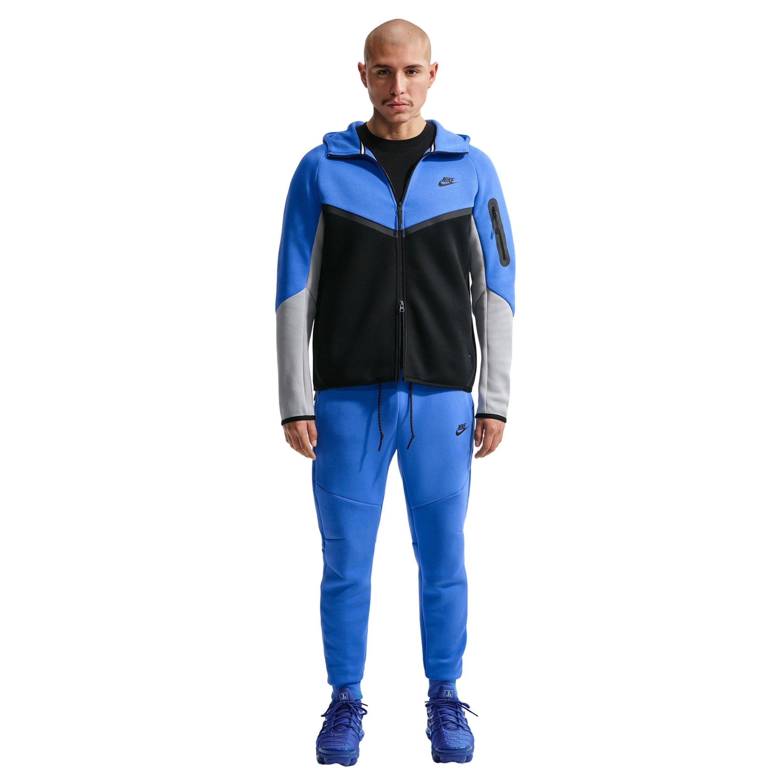 Nike Men's Tech Fleece Windrunner Full-Zip Jacket - BLUE Thumbnail View 4