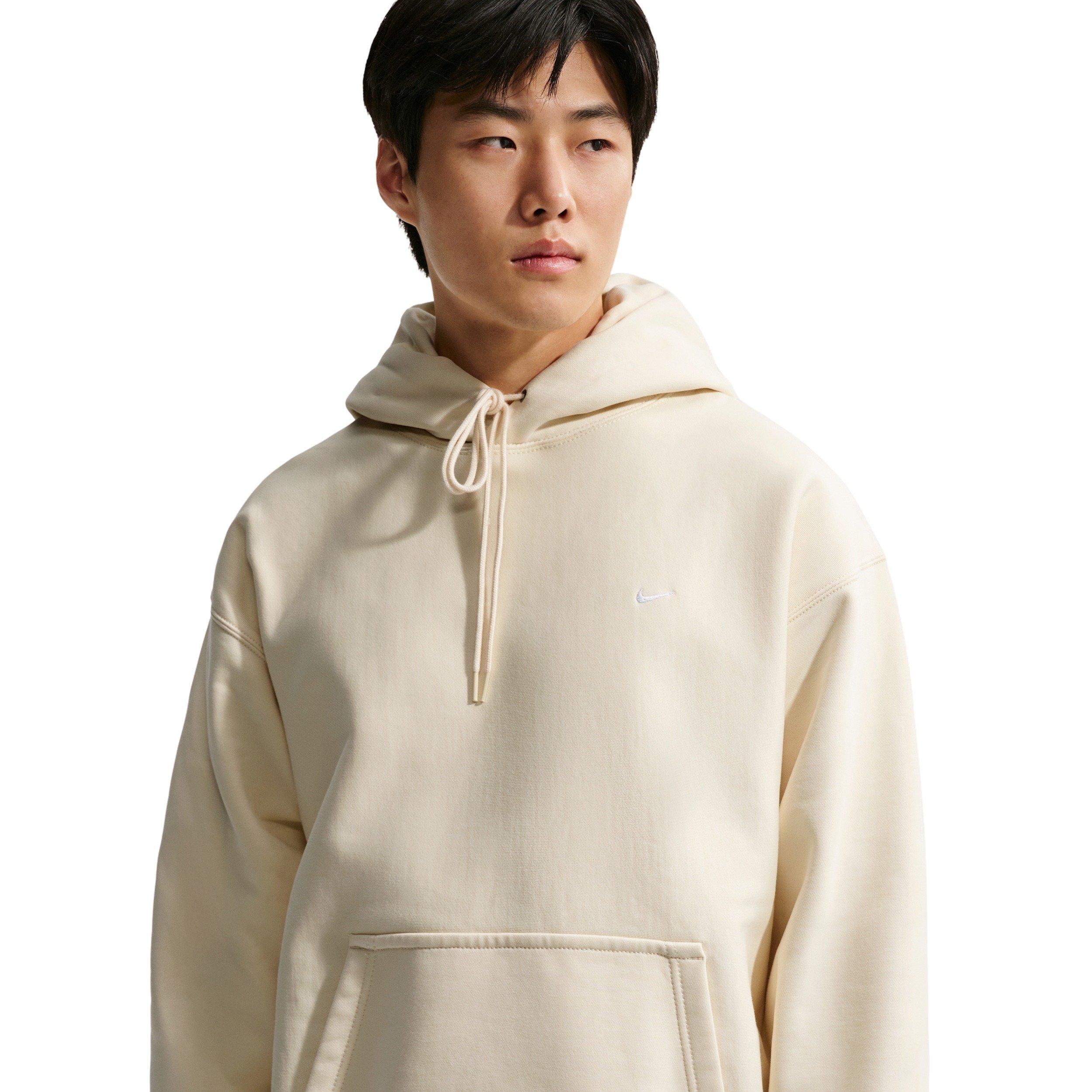 Nike Men's Solo Swoosh Pullover Hoodie - Coconut Milk - COCONUT MILK Thumbnail View 1