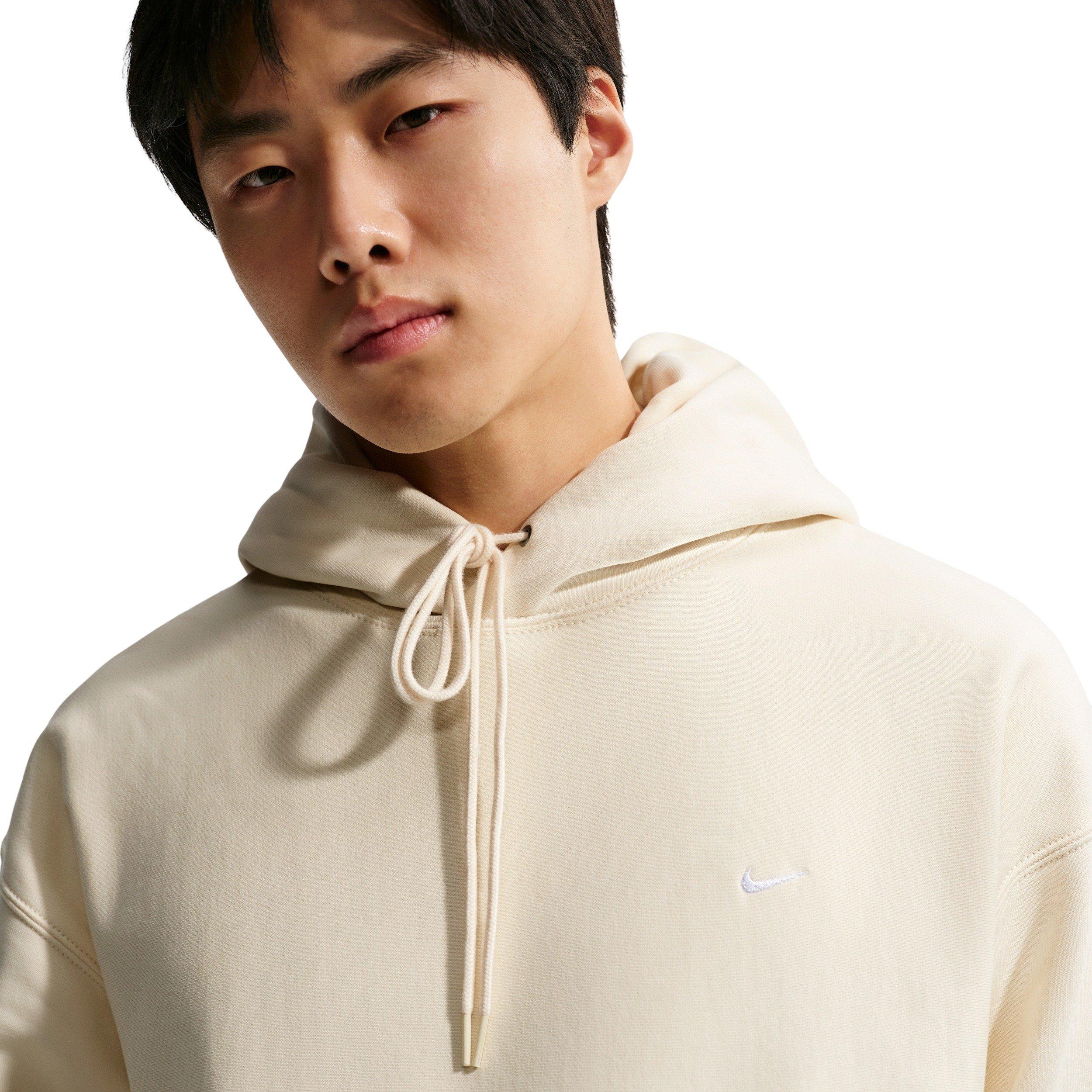 Nike Men's Solo Swoosh Pullover Hoodie - Coconut Milk - COCONUT MILK Thumbnail View 3