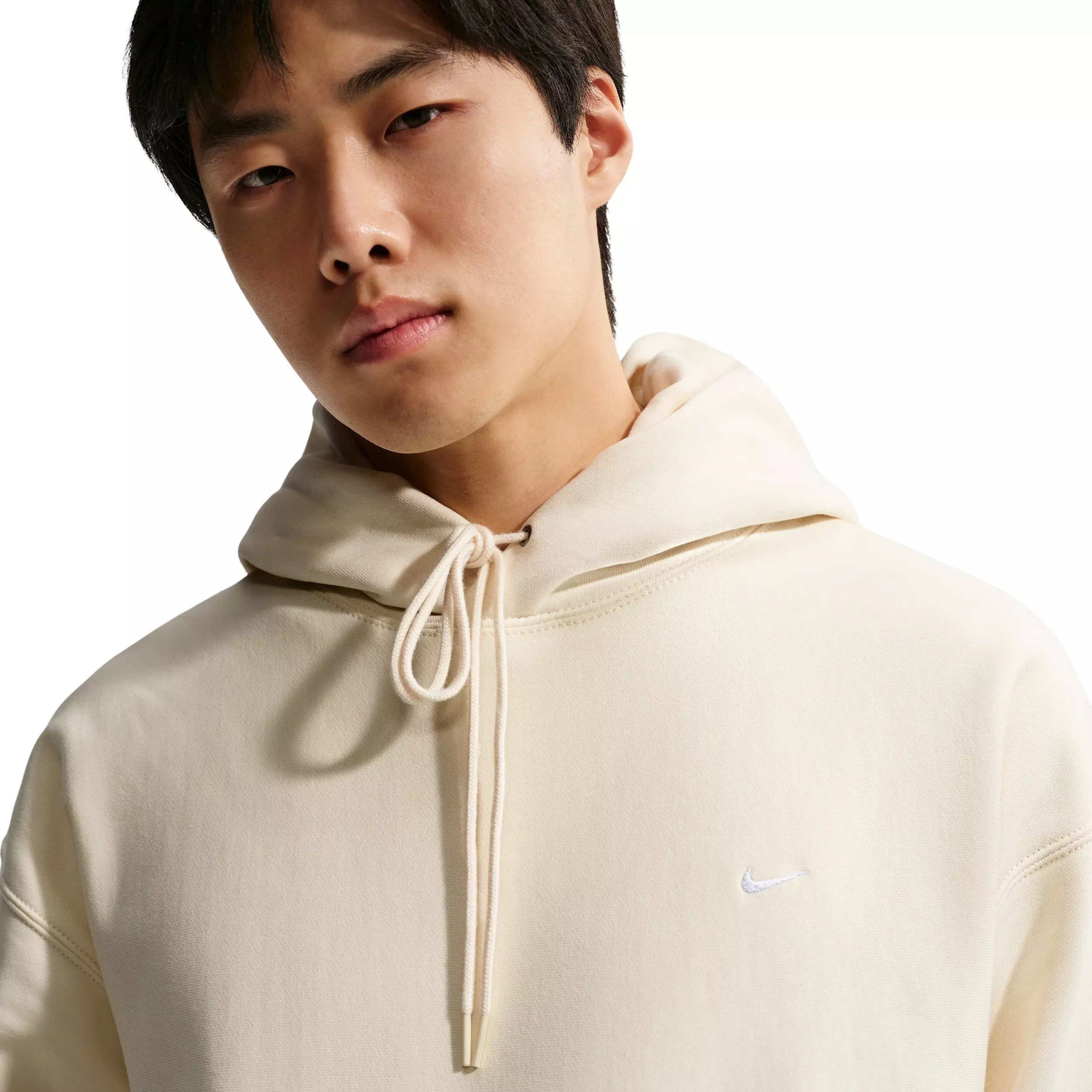 Nike Men's Solo Swoosh Pullover Hoodie - Coconut Milk - COCONUT MILK