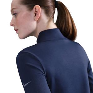 Nike Women's One Long Sleeve 1/2-Zip Midlayer Top -Navy