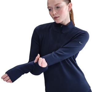 Nike Women's One Long Sleeve 1/2-Zip Midlayer Top -Navy