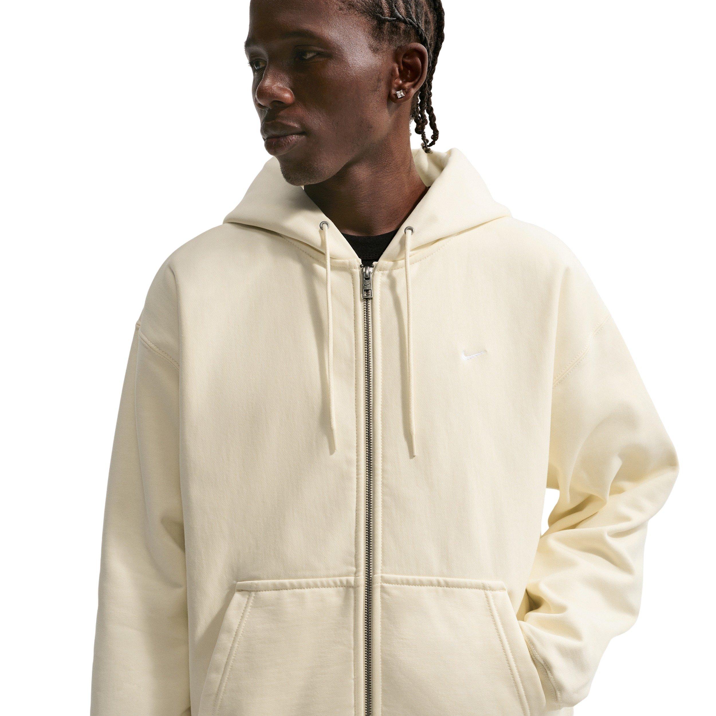 Nike Men's Solo Swoosh Full-Zip Fleece Jacket - Coconut Milk - COCONUT MILK Thumbnail View 1