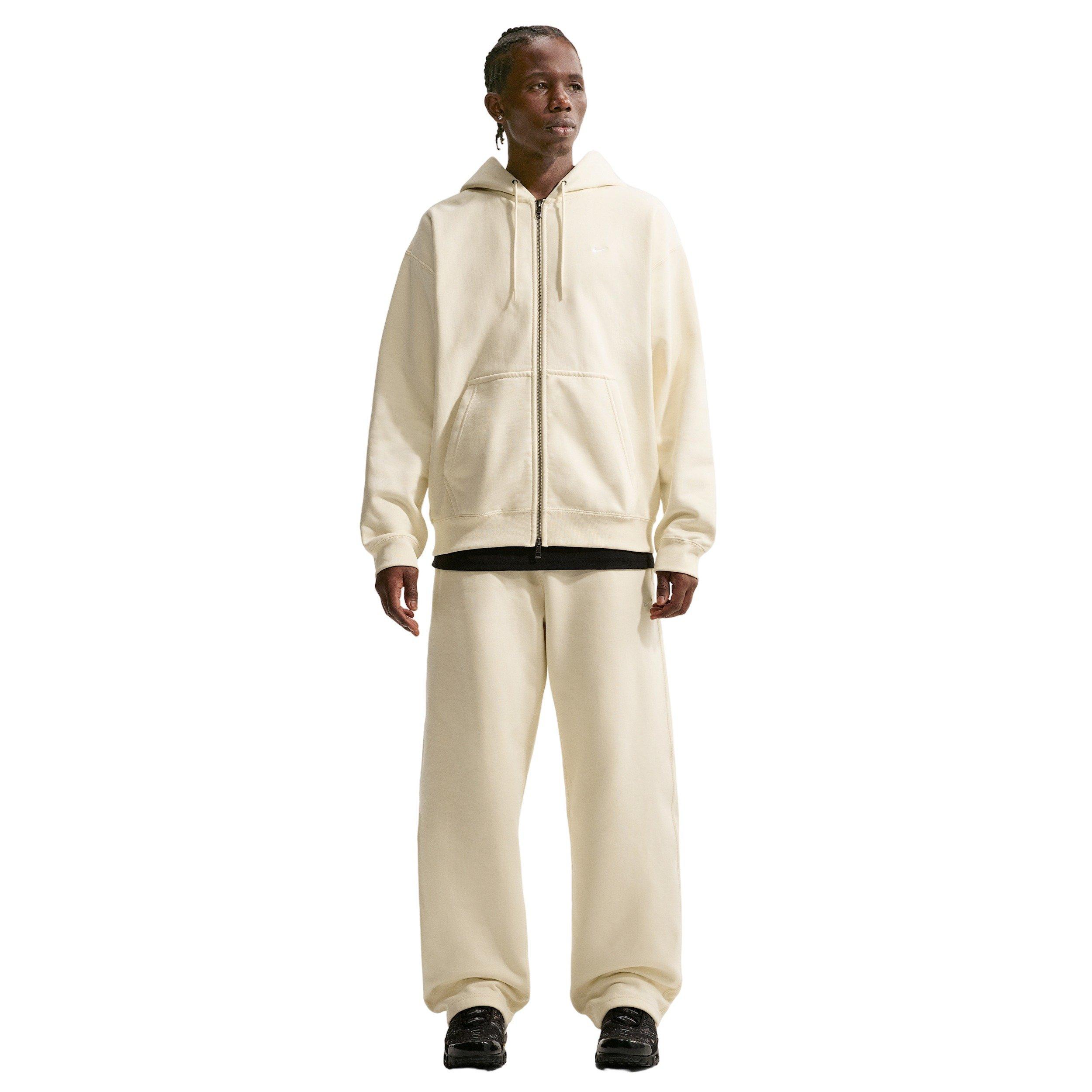 Nike Men's Solo Swoosh Full-Zip Fleece Jacket - Coconut Milk - COCONUT MILK Thumbnail View 4