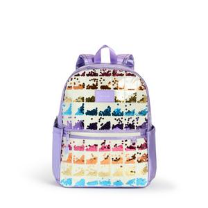 STATE Bags Kane Double Pocket Backpack - Lilac Quilted Sequins - LILAC QUILTED SEQUINS