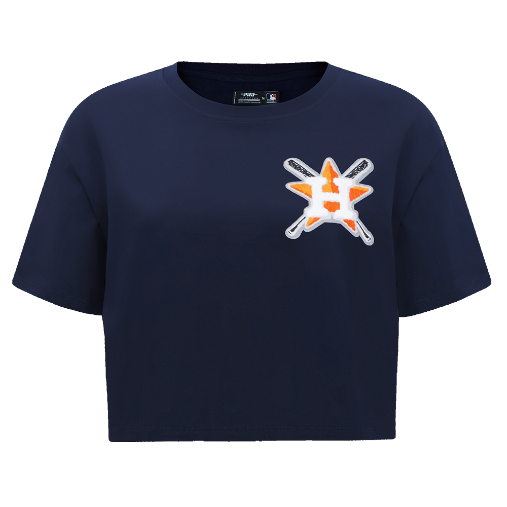Pro Standard Women's MLB Houston Astros Mashup Boxy Tee - Navy - NAVY Thumbnail View 1