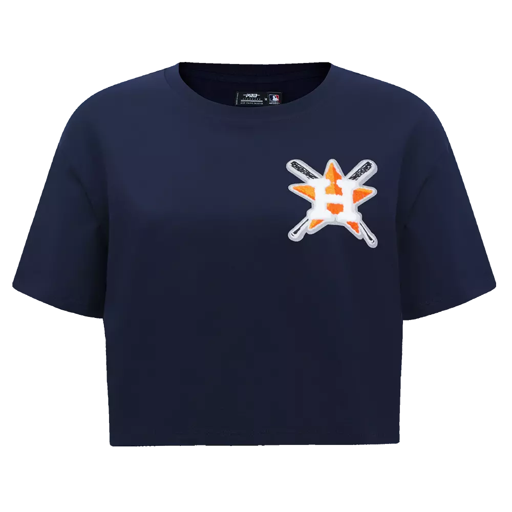 Pro Standard Women's MLB Houston Astros Mashup Boxy Tee - Navy - NAVY