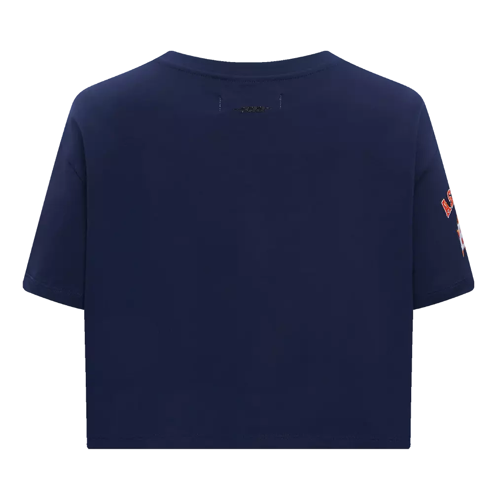 Pro Standard Women's MLB Houston Astros Mashup Boxy Tee - Navy - NAVY