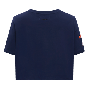 Pro Standard Women's MLB Houston Astros Mashup Boxy Tee -Navy