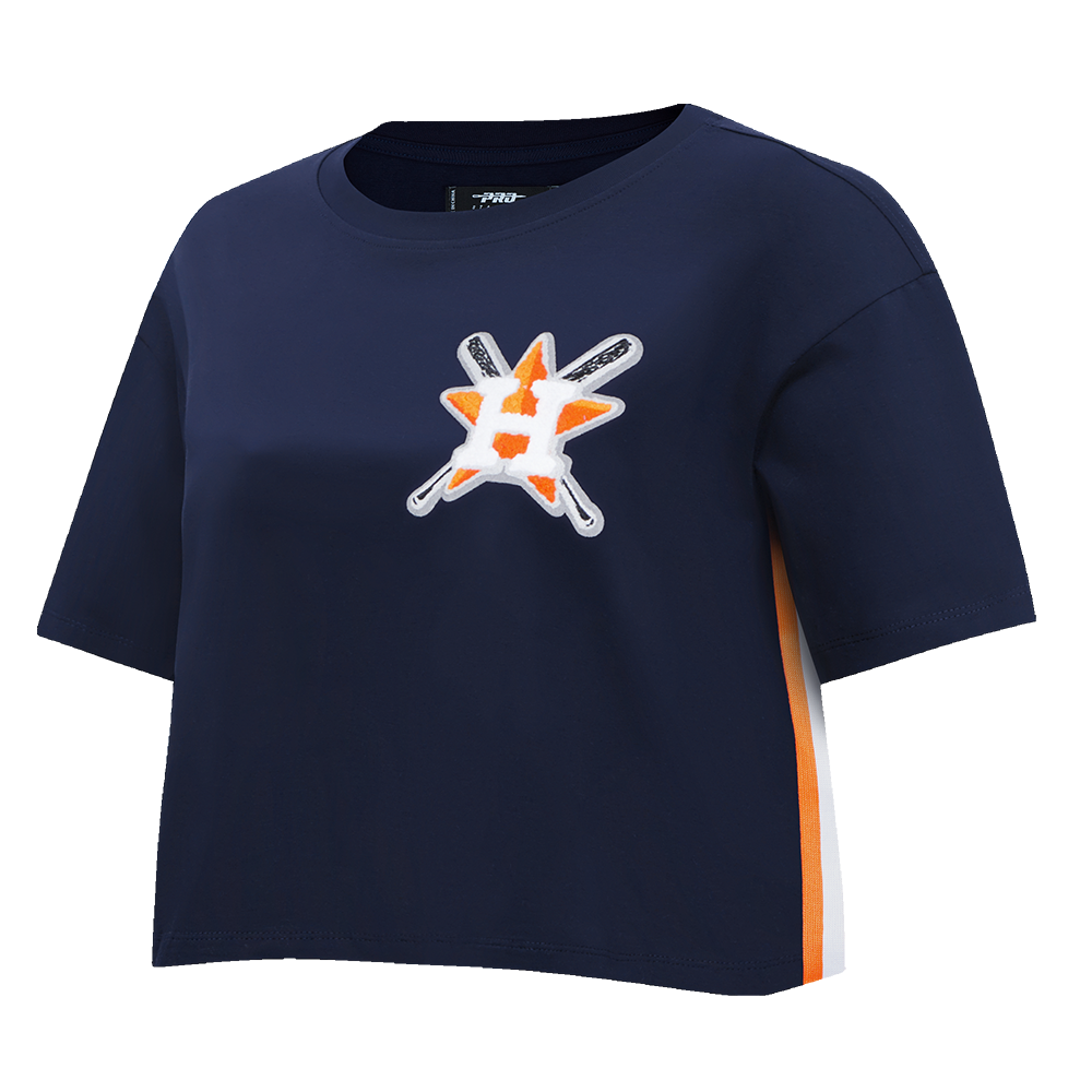 Pro Standard Women's MLB Houston Astros Mashup Boxy Tee - Navy - NAVY Thumbnail View 3