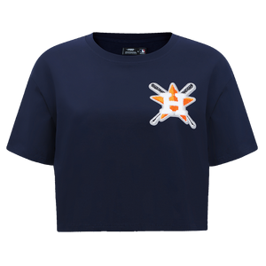 Pro Standard Women's MLB Houston Astros Mashup Boxy Tee -Navy