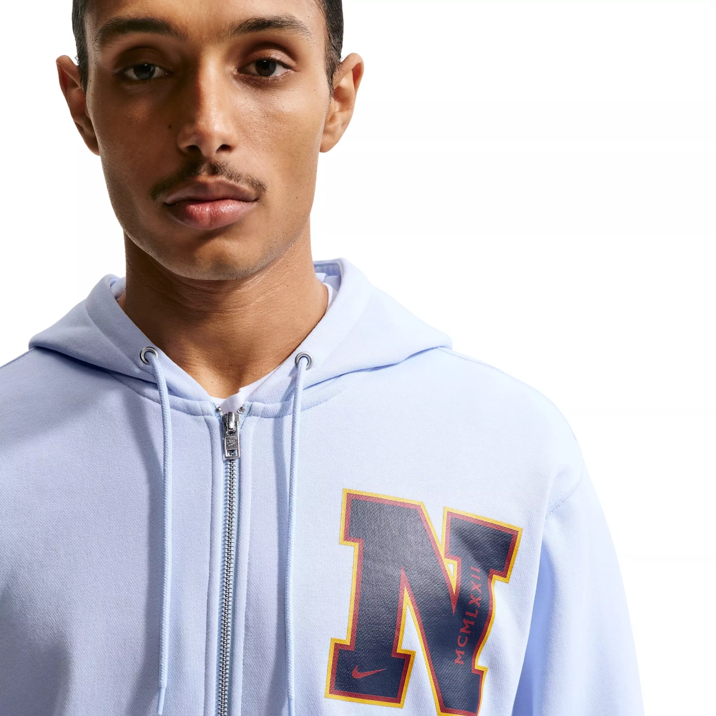 Nike Men's Sportswear Club French Terry Full-Zip Jacket - LT BLUE