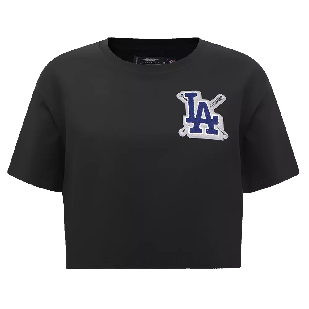 Pro Standard Women's MLB Los Angeles Dodgers Mashup Boxy Tee -Black - BLACK