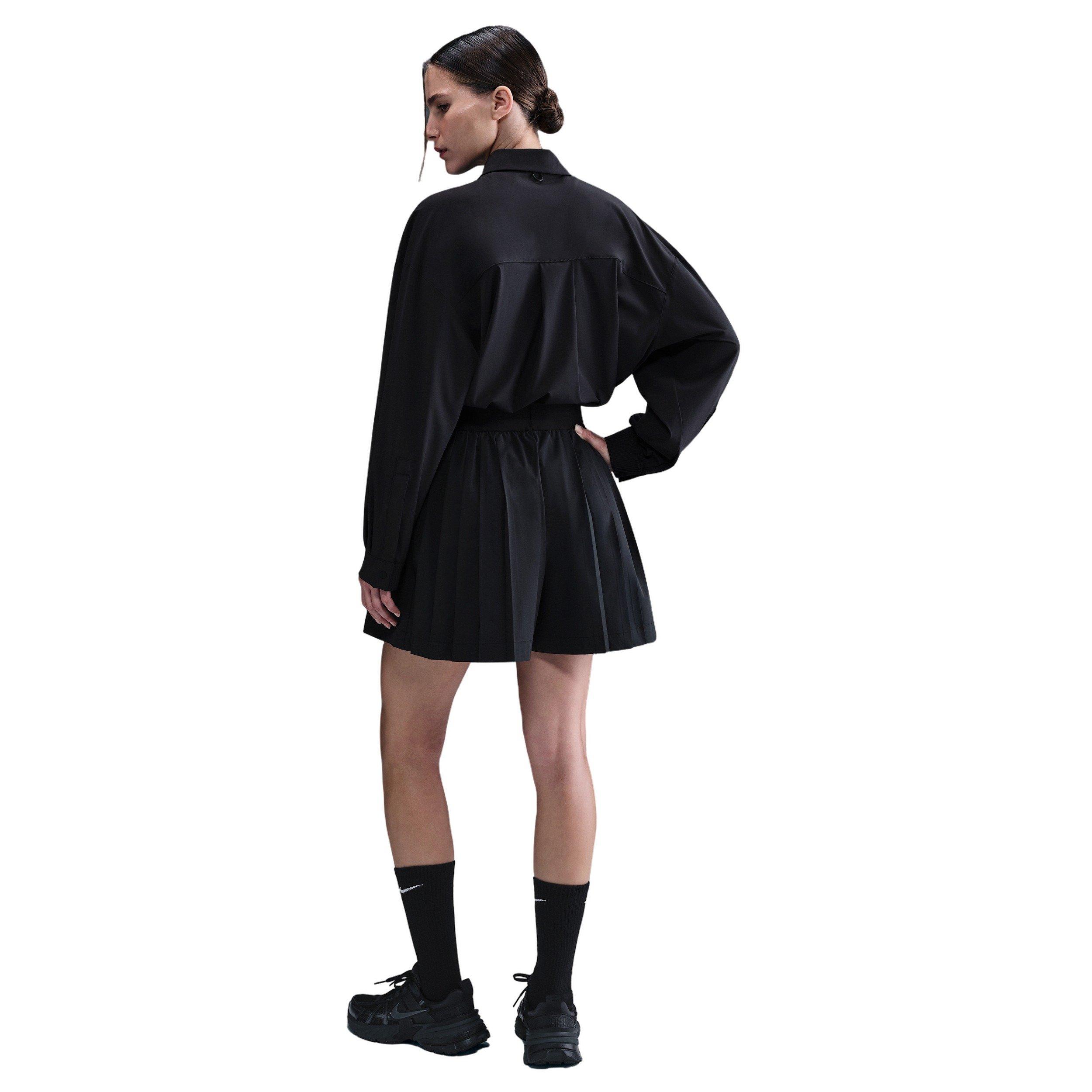 Nike Women's 24.7 PerfectStretch Dri-FIT High-Waisted Loose Pleated Skort - Black - BLACK Thumbnail View 4