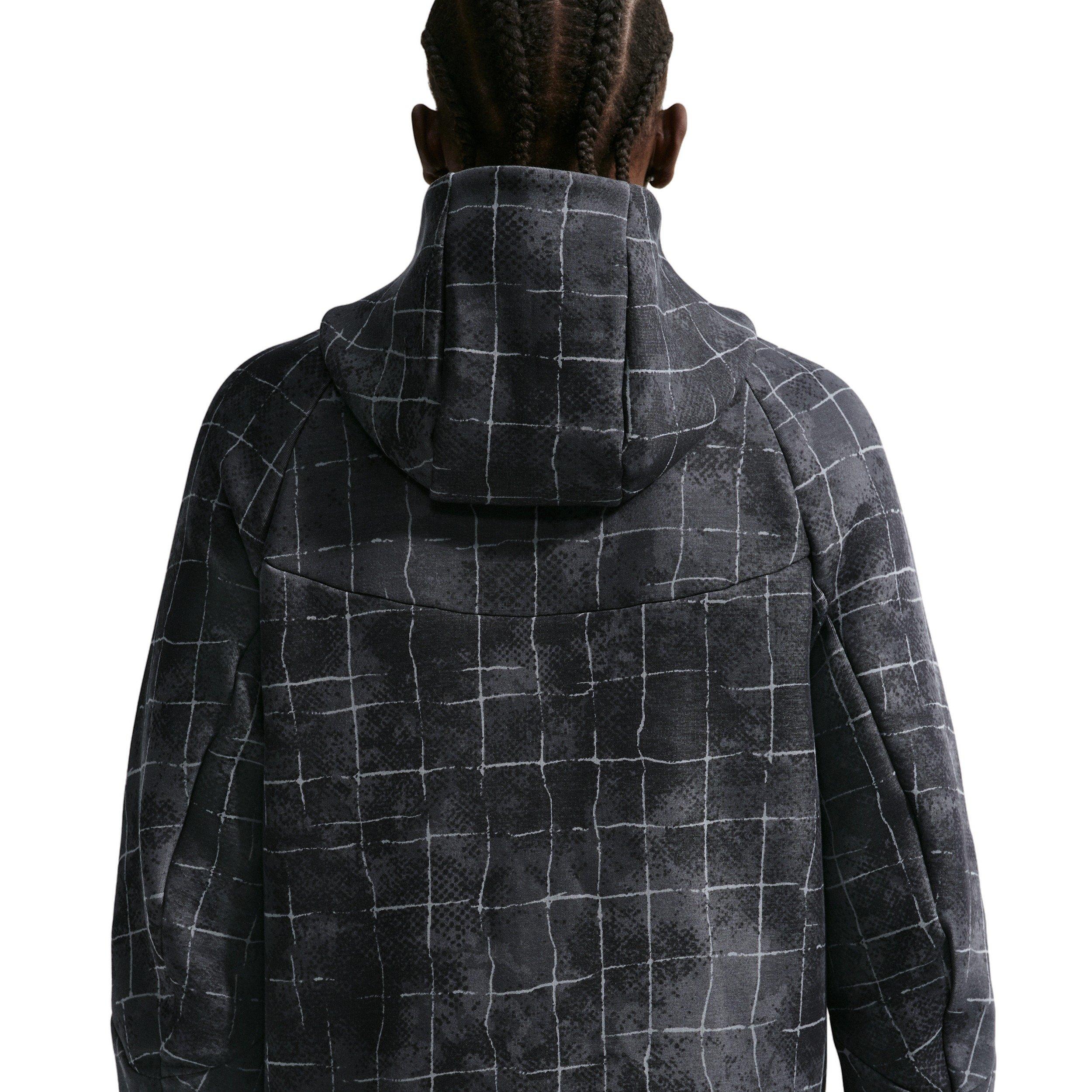 Nike Men's Tech Windrunner Fleece Full-Zip Jacket - Grey - GREY Thumbnail View 2