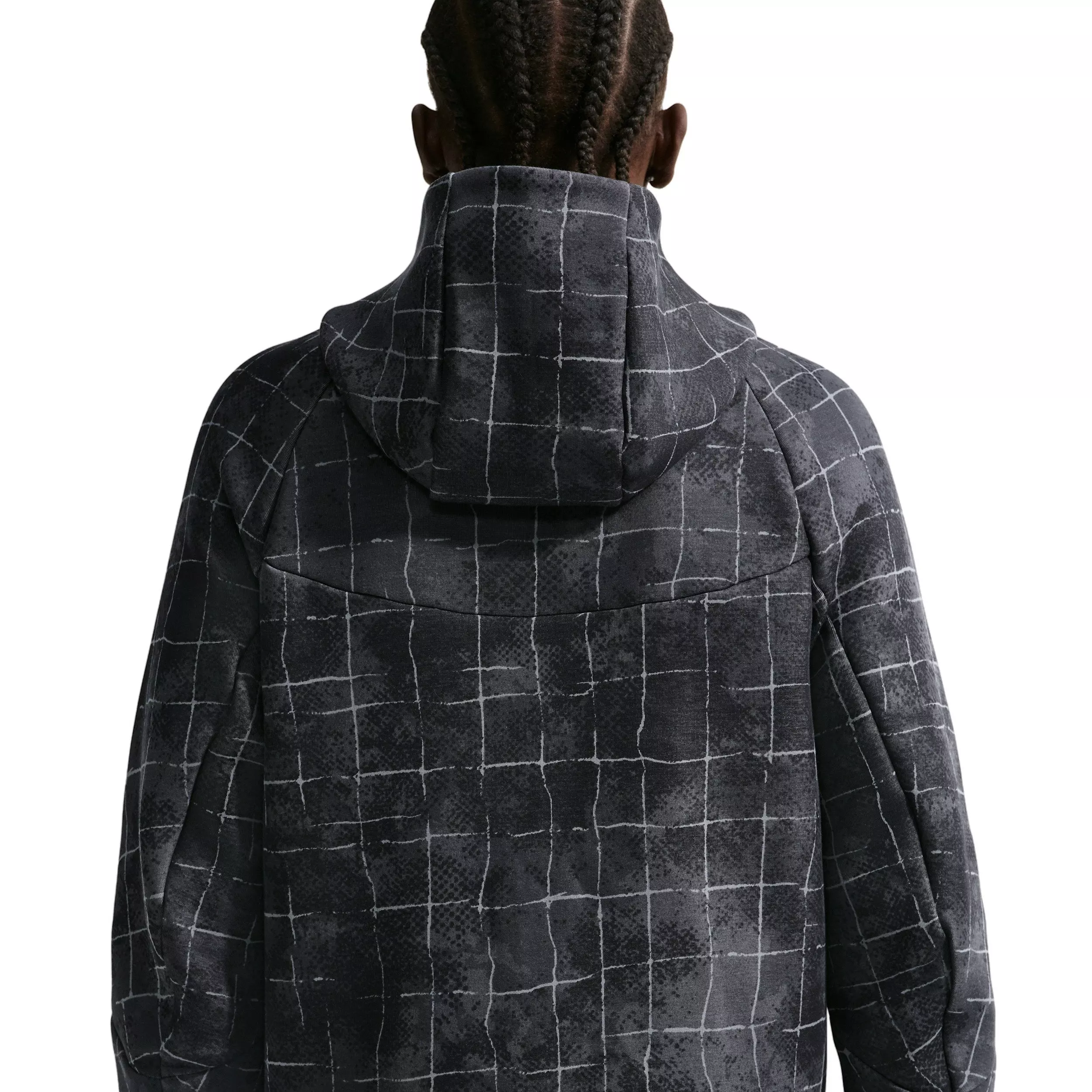 Nike Men's Tech Windrunner Fleece Full-Zip Jacket - Grey - GREY