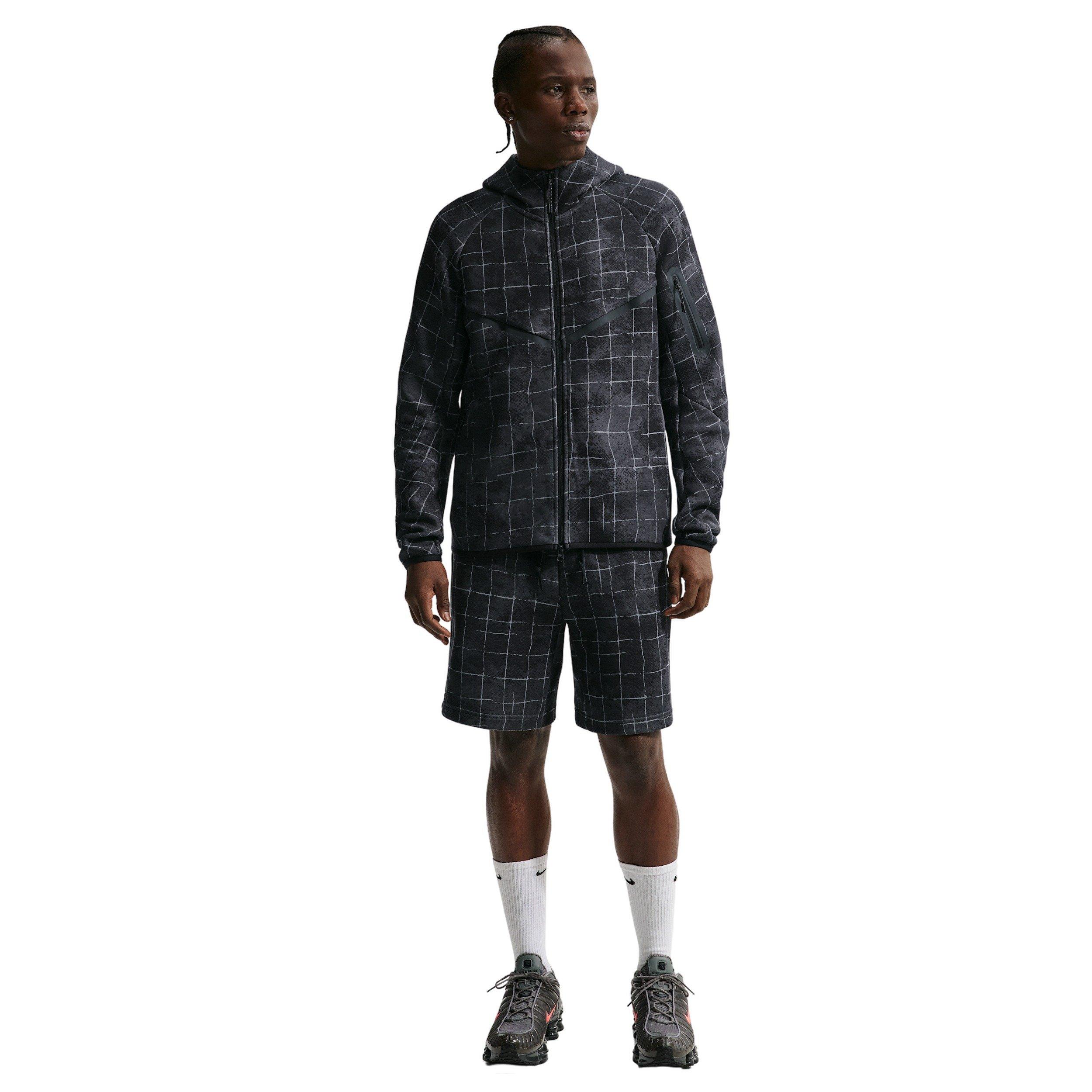 Nike Men's Tech Windrunner Fleece Full-Zip Jacket - Grey - GREY Thumbnail View 4