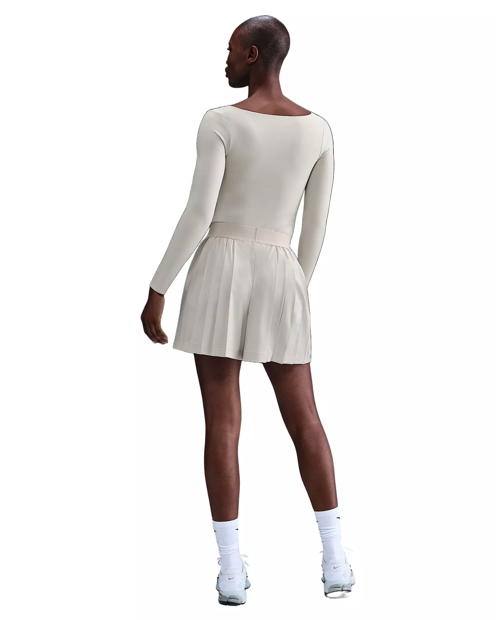 Nike Women's 24.7 PerfectStretch Dri-FIT High-Waisted Loose Pleated Skort -Brown - BROWN