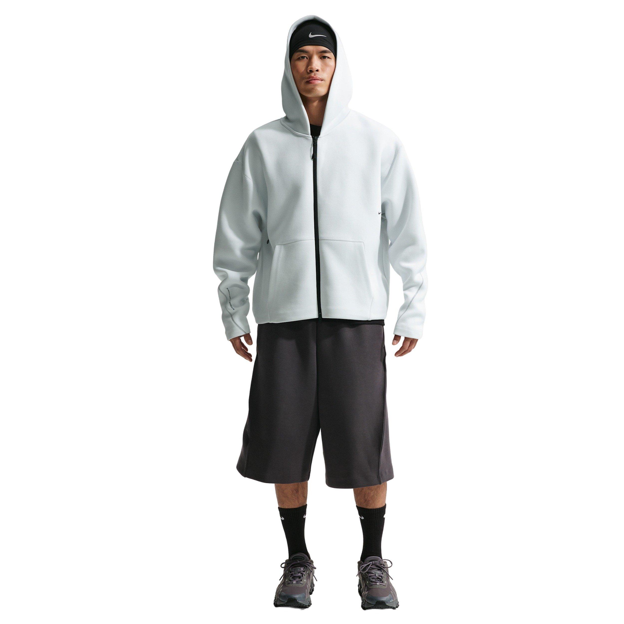 Nike Men's Tech Fleece Ergo Full-Zip Jacket - WHITE Thumbnail View 4